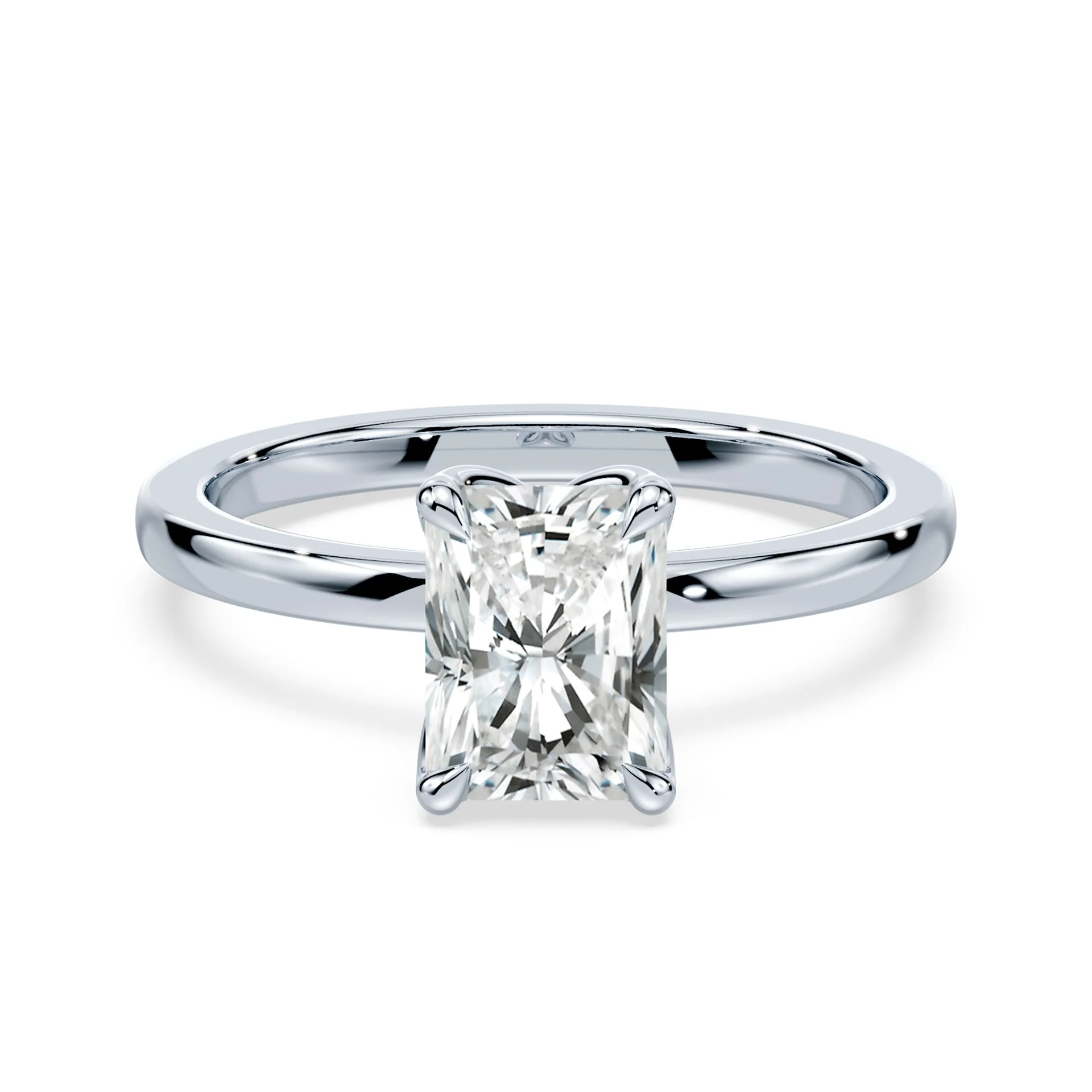 Radiant Cut Tulip Engagement Ring