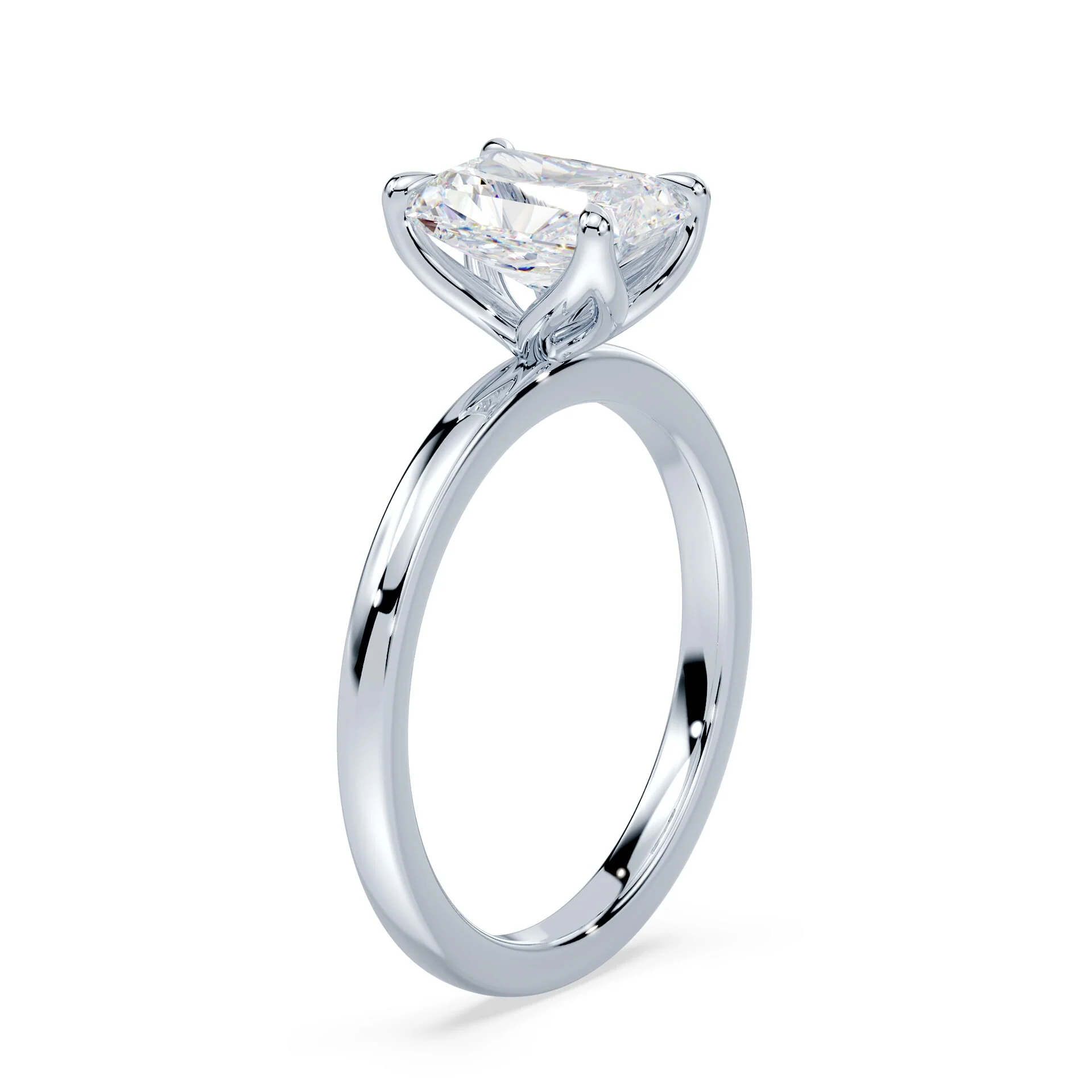Radiant Cut Tulip Engagement Ring - Image 2