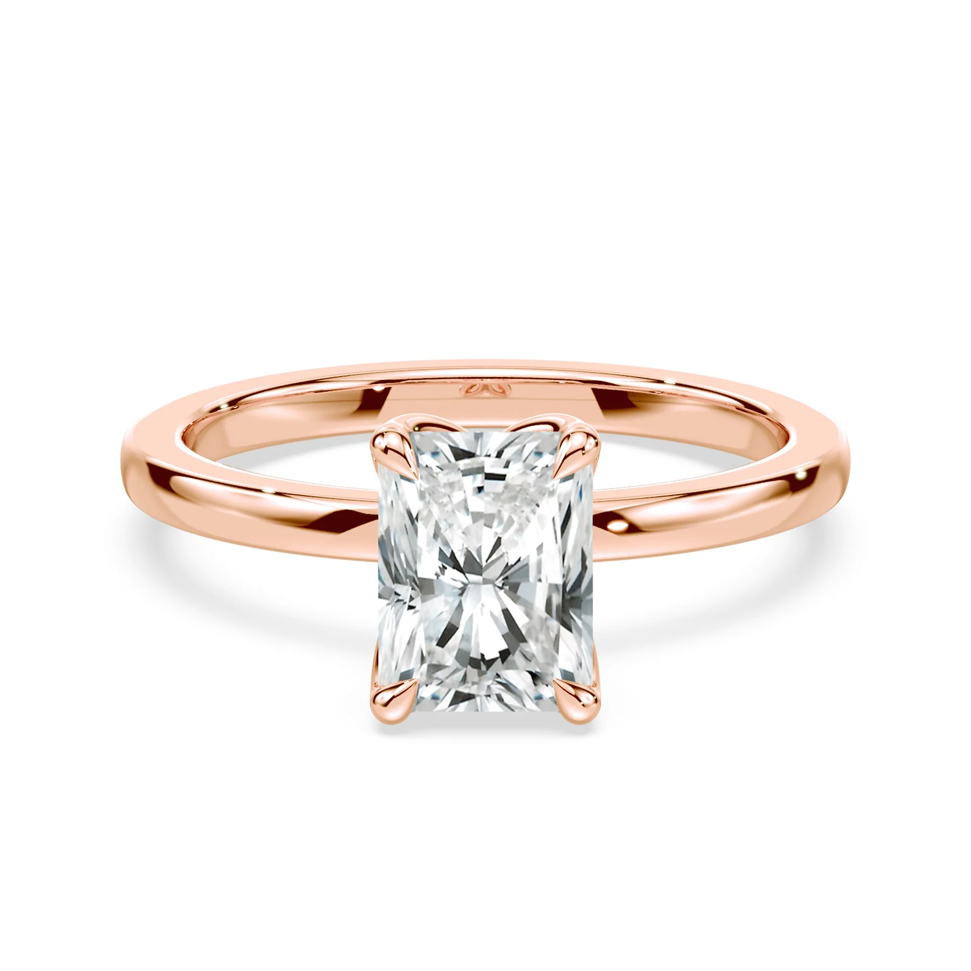 Radiant Cut Tulip Engagement Ring