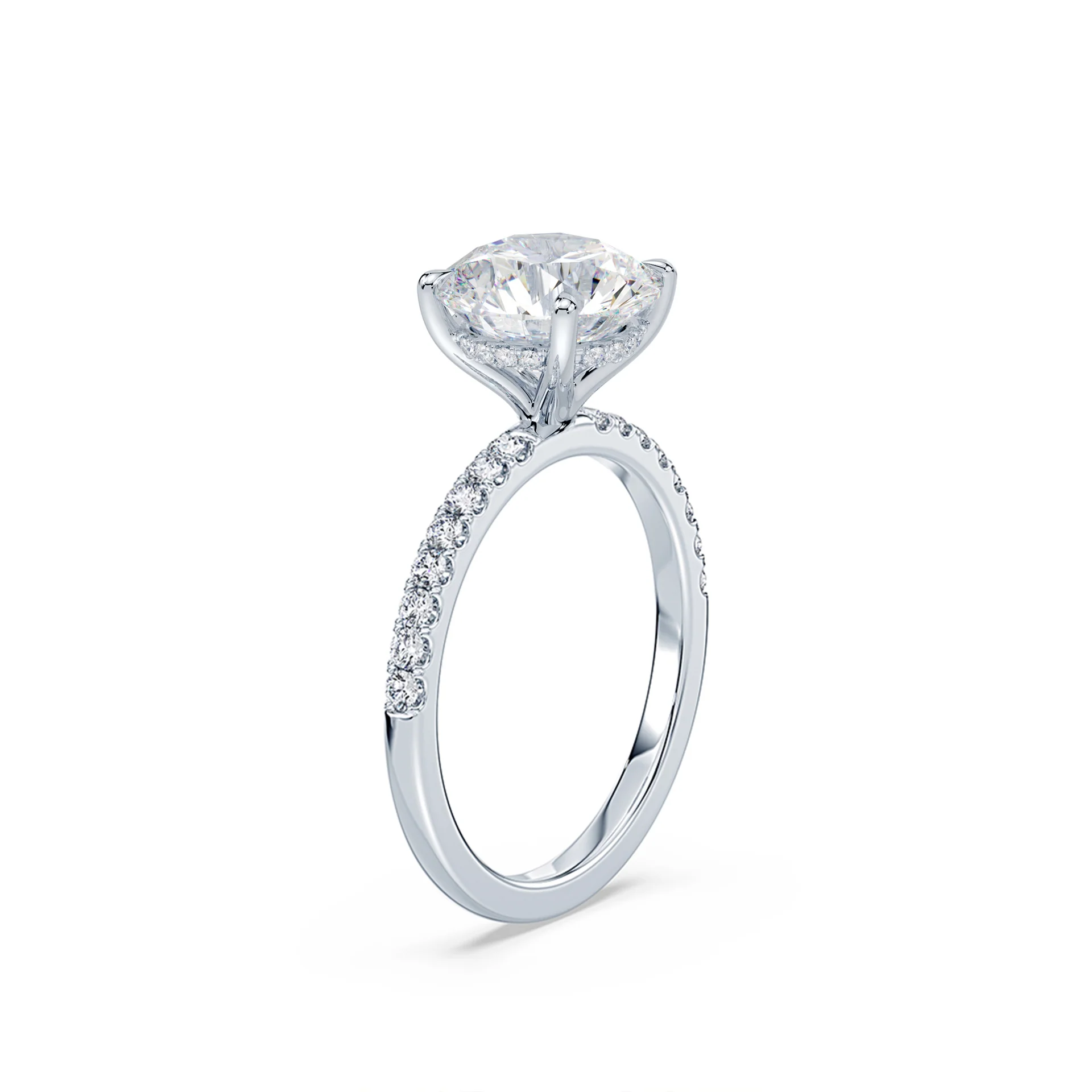 Round 3.08ct Pave Diamond Ring - Image 4