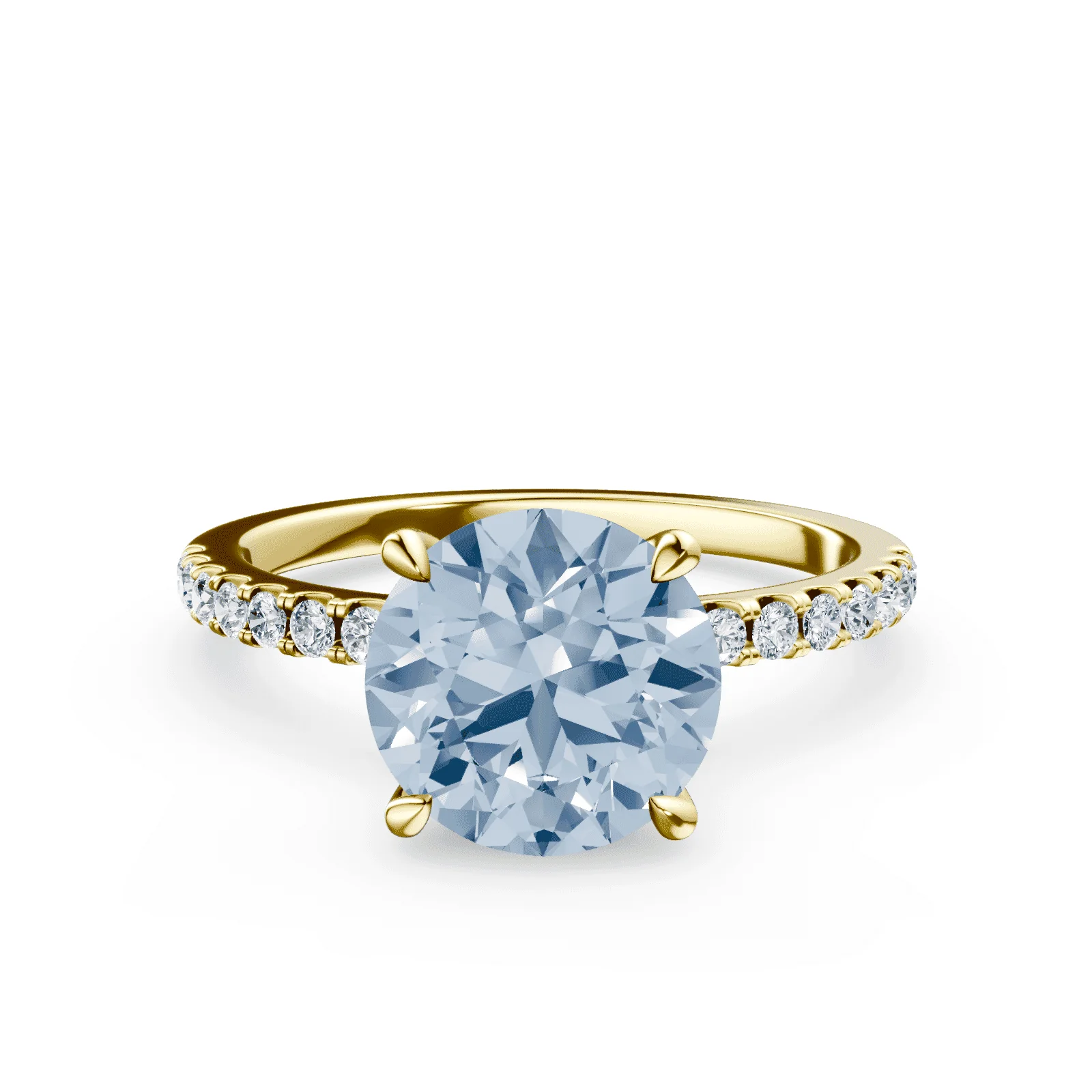 Blue Diamond Pave Ring