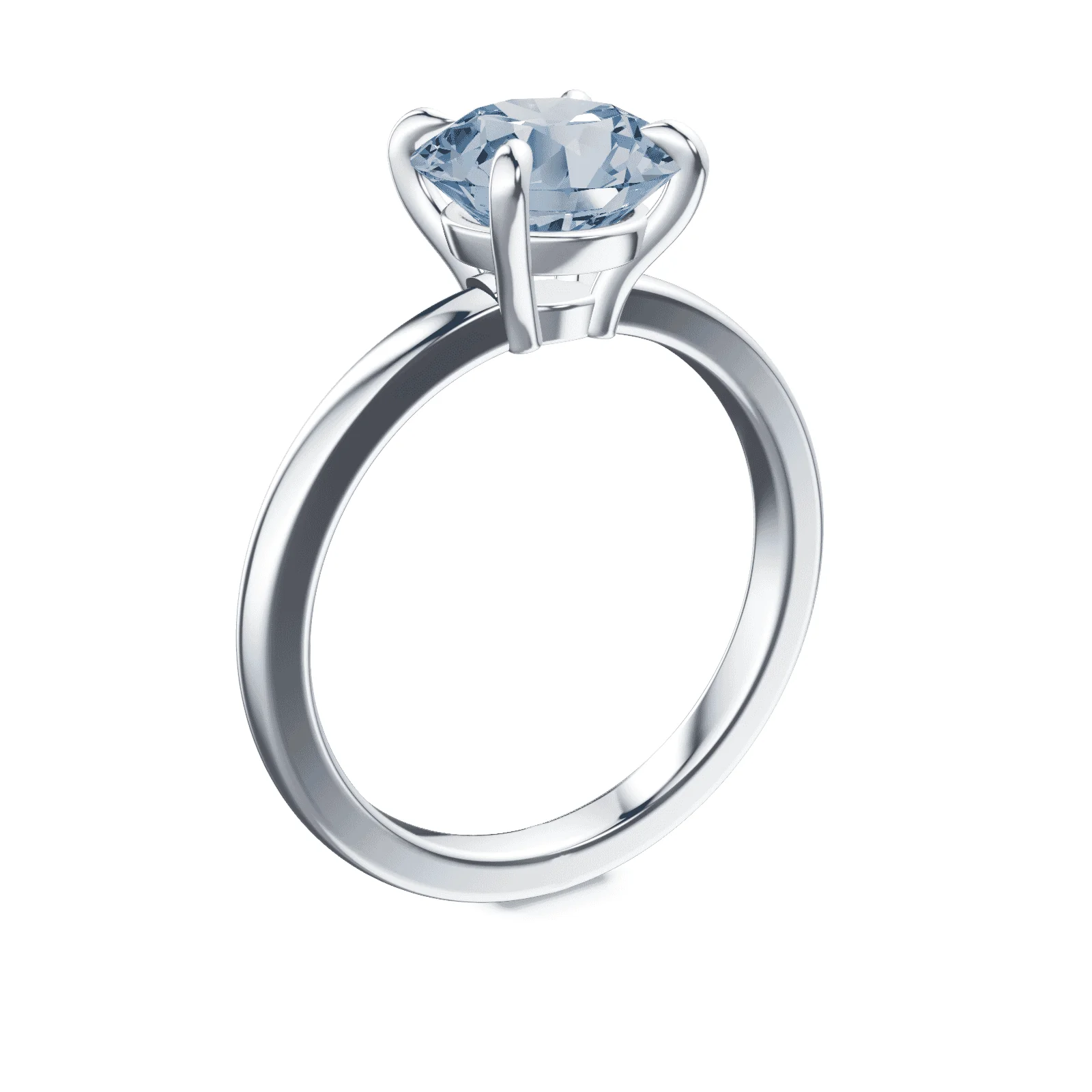 Low Profile Blue Diamond Ring - Image 2