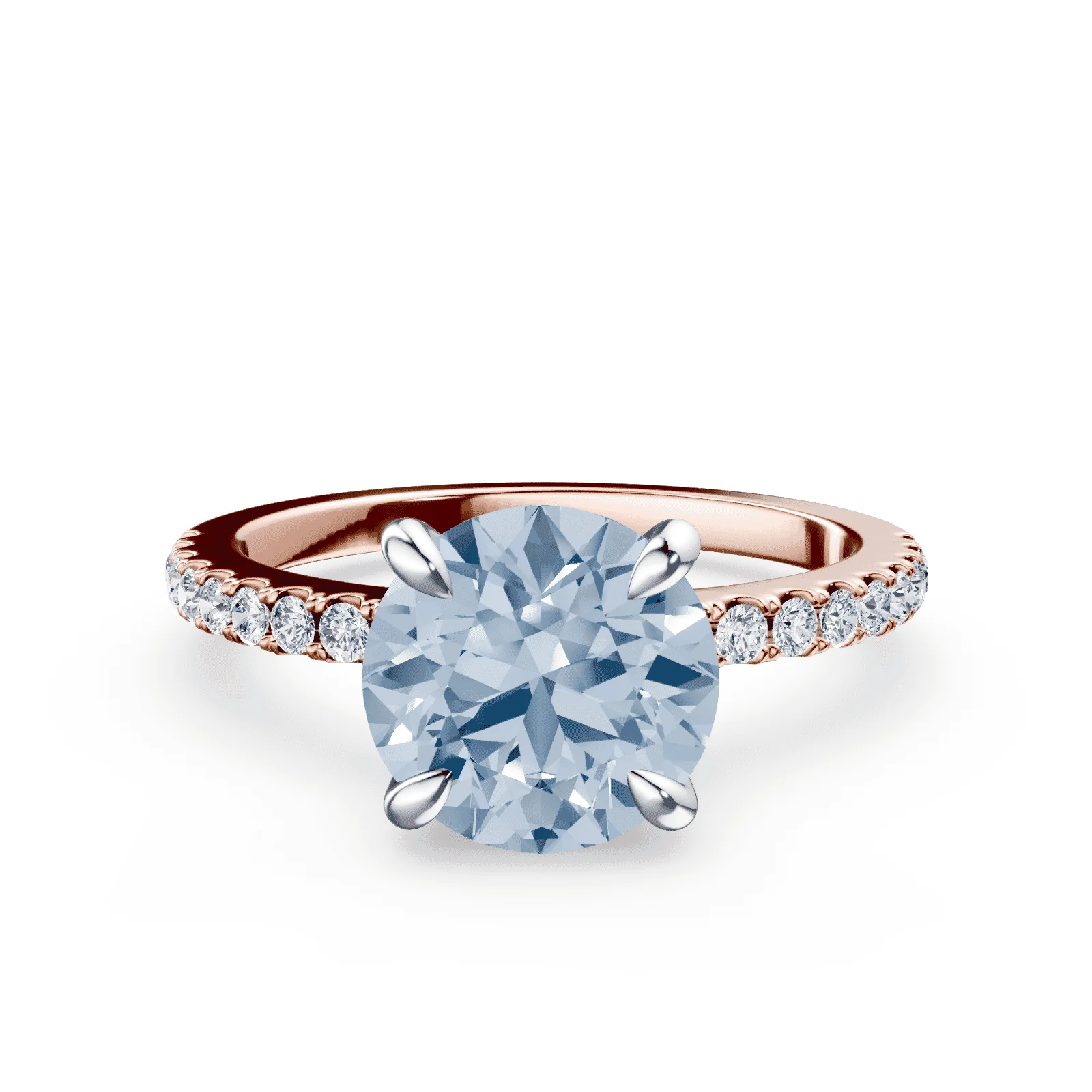 Low Profile Blue Pave Ring