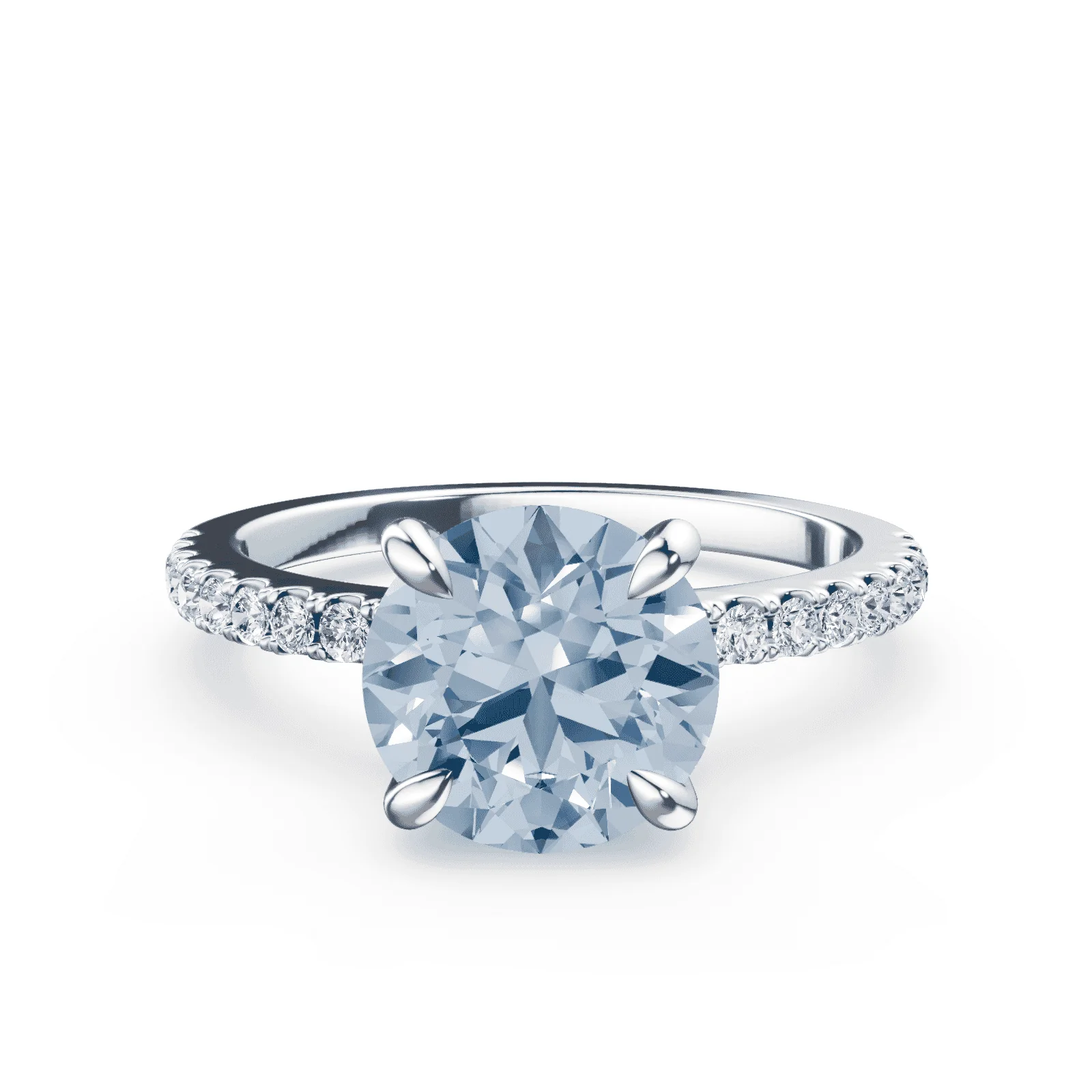 Low Profile Blue Pave Ring