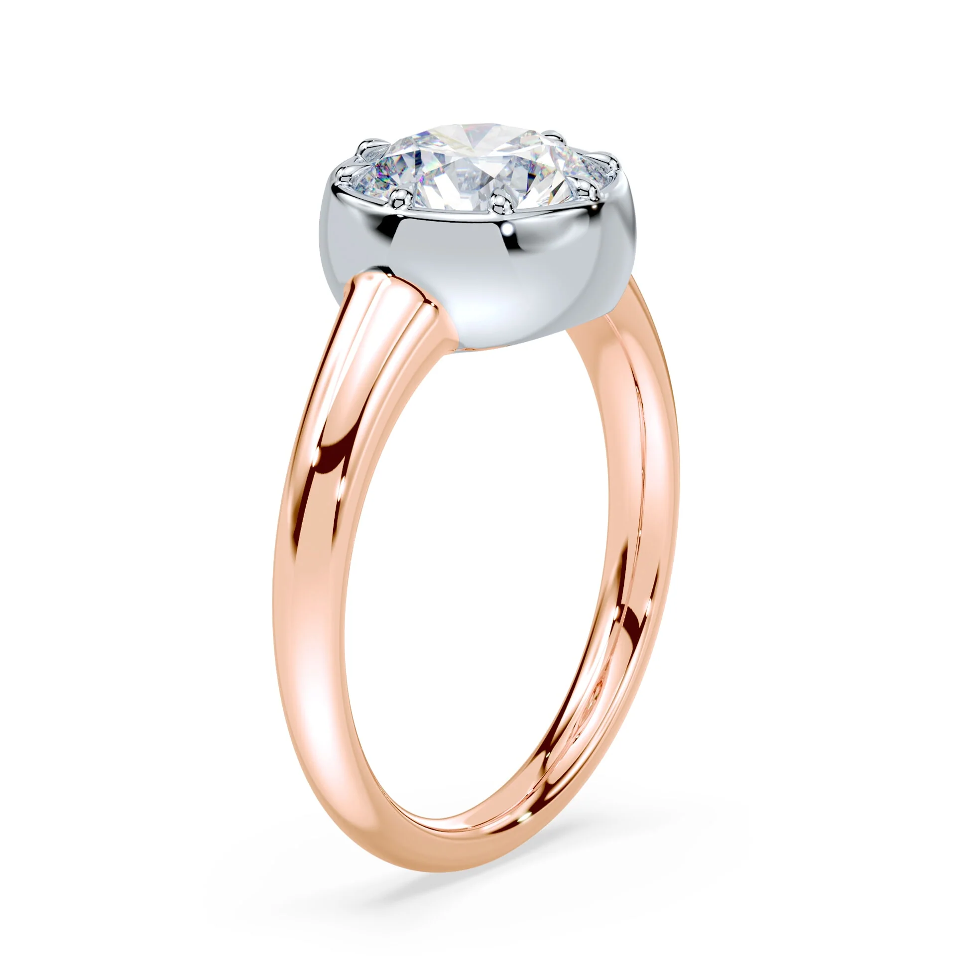 Round Cut Button Back Ring - Image 2