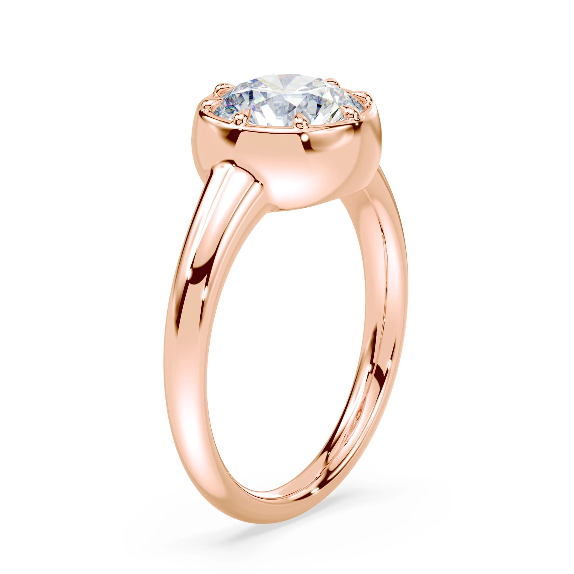 Round Cut Button Back Ring - Image 2