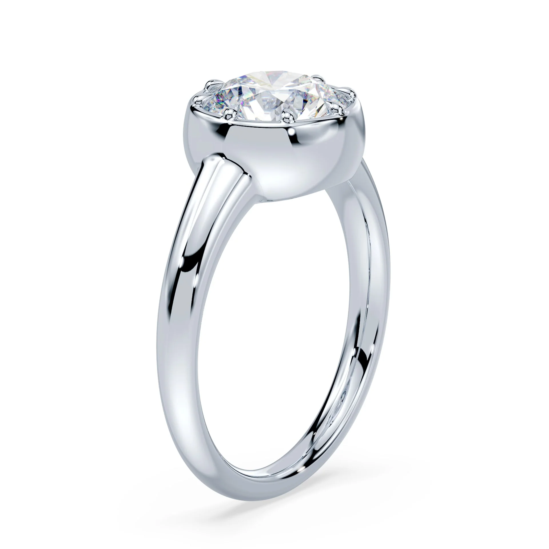 Round Cut Button Back Ring - Image 2