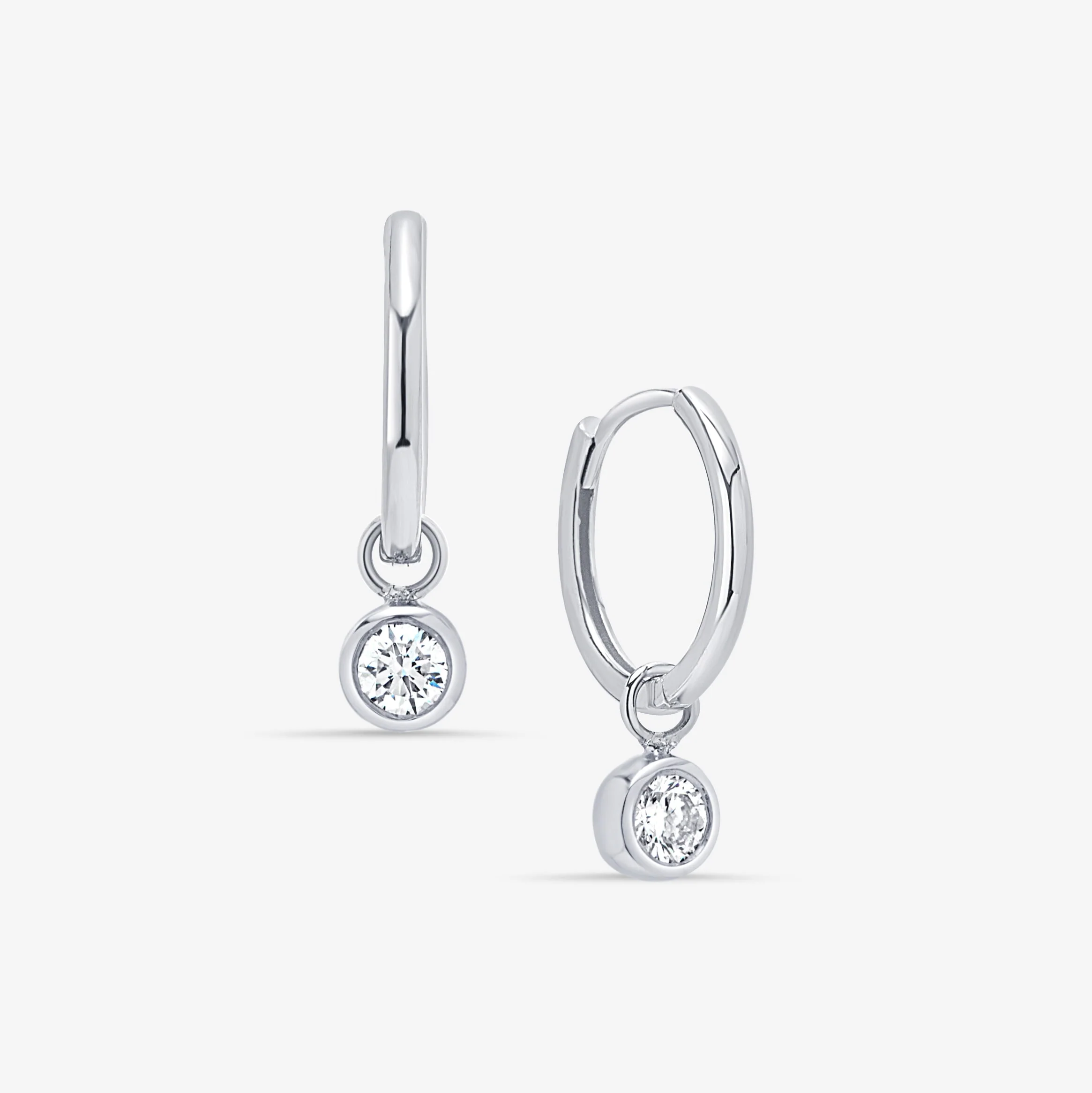 Round Dewdrop Hoops