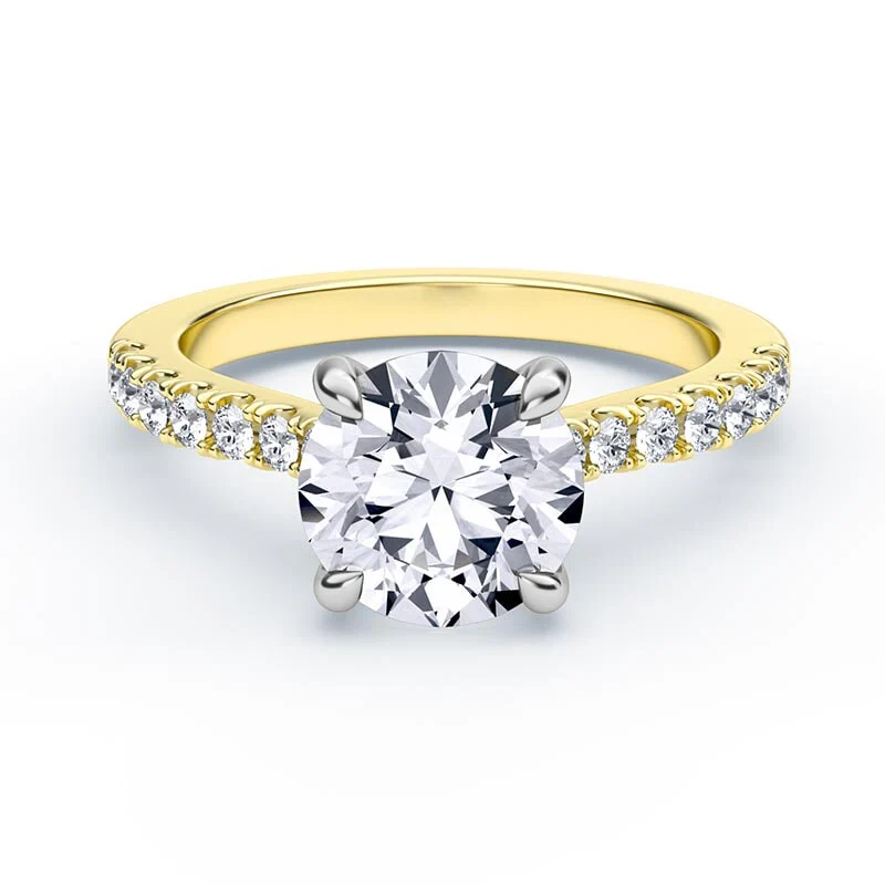Cathedral Pave Engagement Ring