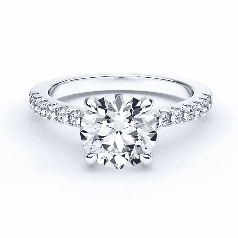 Cathedral Pave Engagement Ring