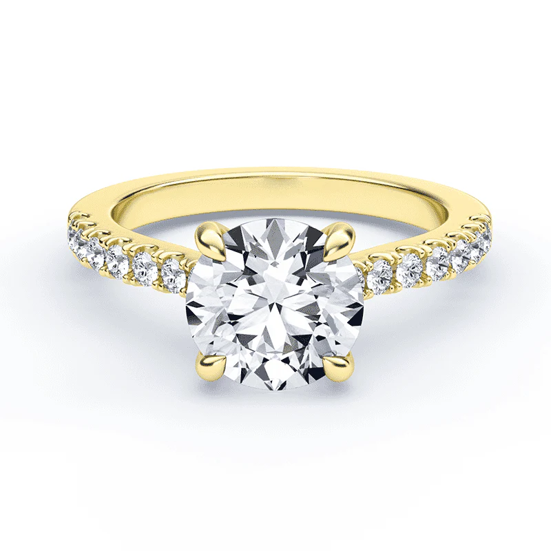 Cathedral Pave Engagement Ring