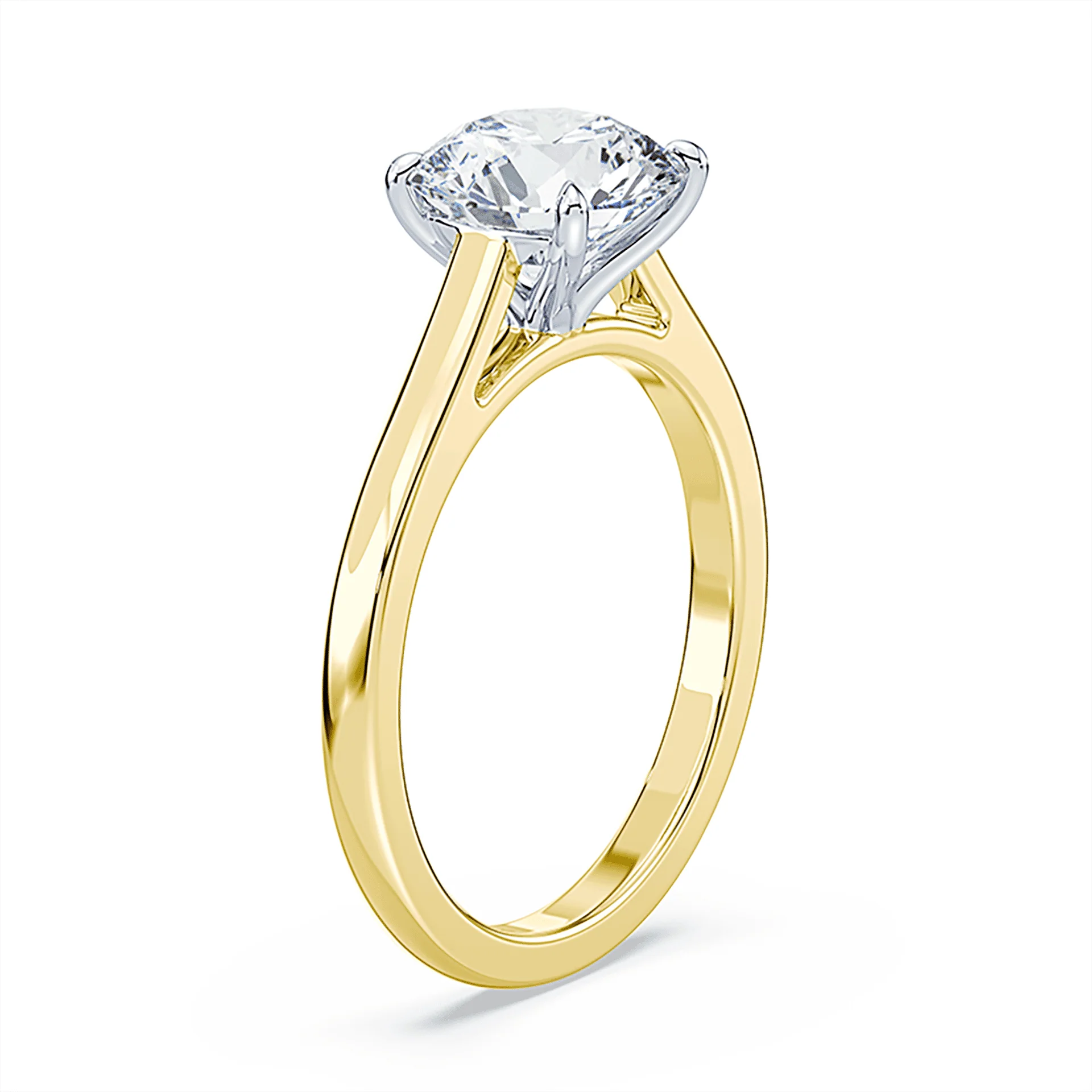Sleek Cathedral Engagement Ring - Image 2