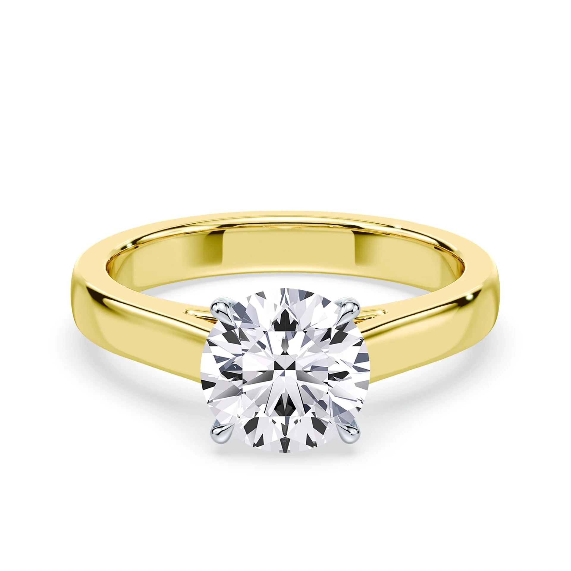 Wide Cathedral Engagement Ring