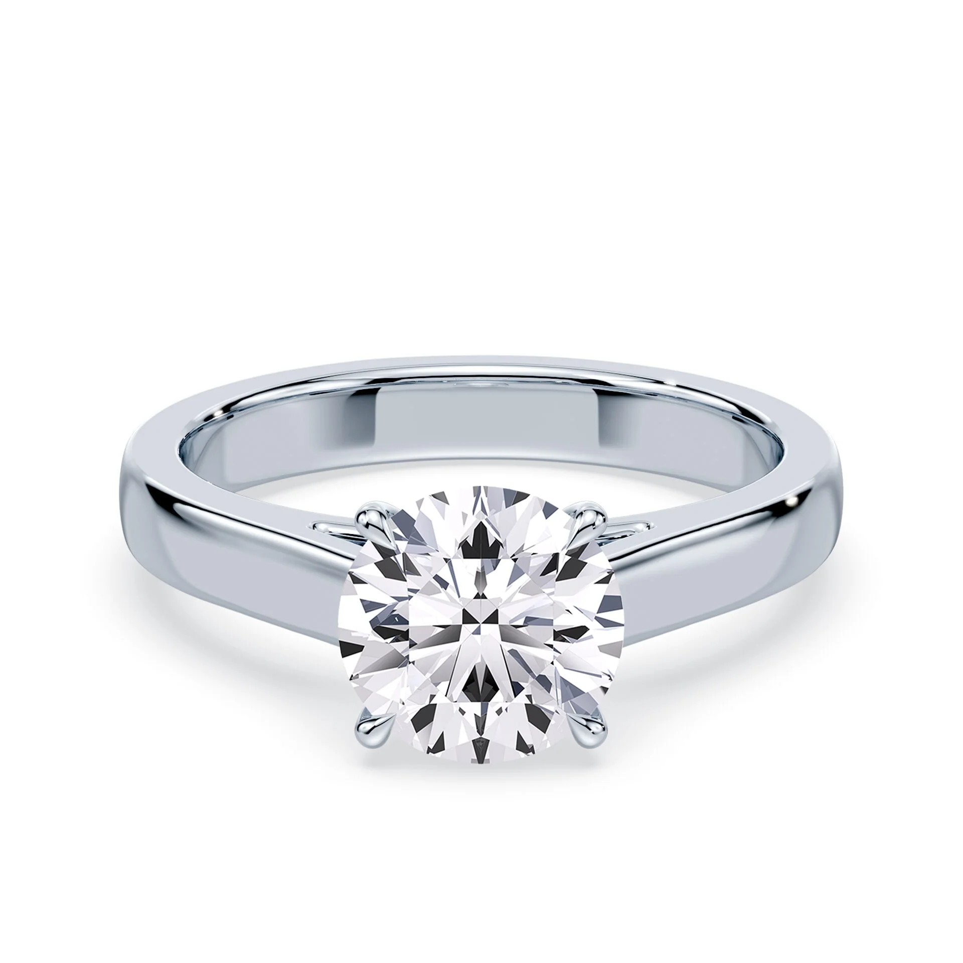 Wide Cathedral Engagement Ring