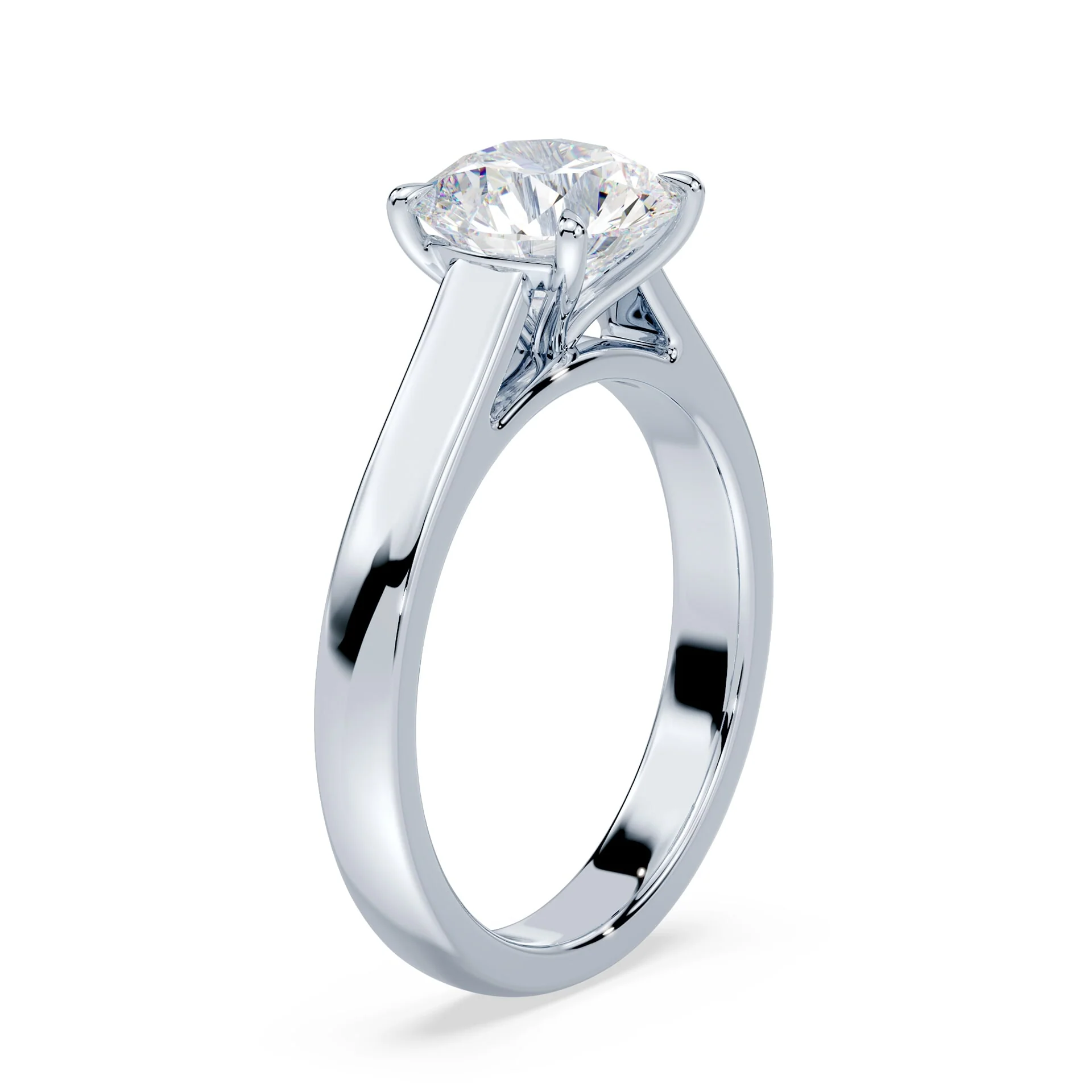 Wide Cathedral Engagement Ring - Image 2