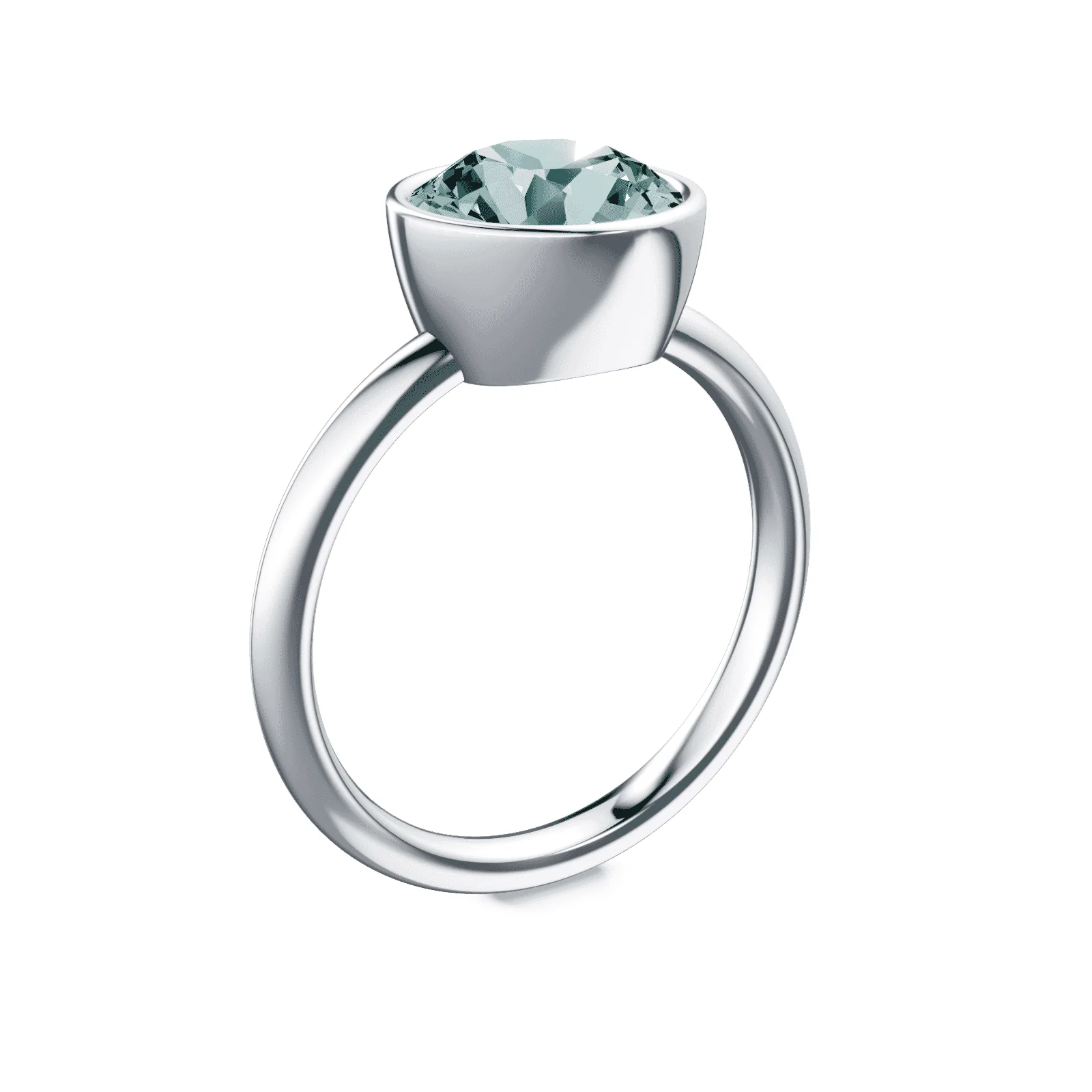 Bezel Green Diamond Ring - Image 2