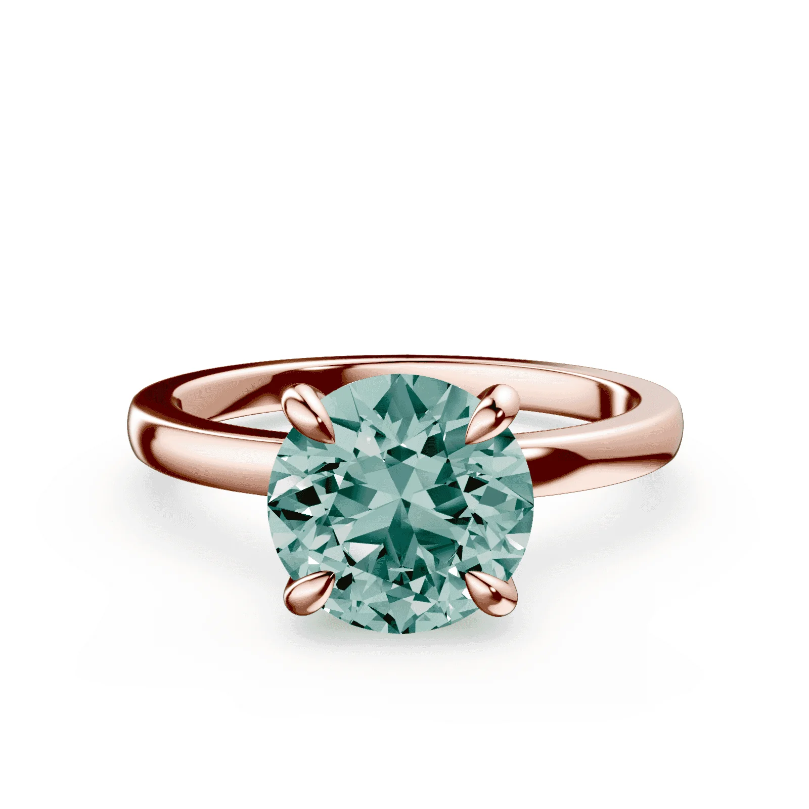 Low Profile Green Diamond Ring
