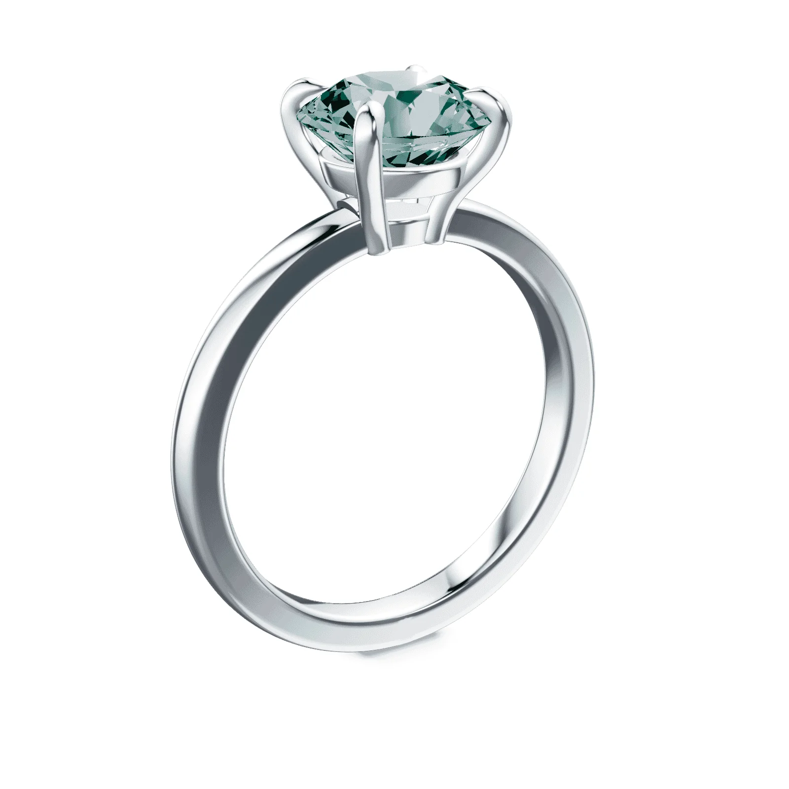 Low Profile Green Diamond Ring - Image 2