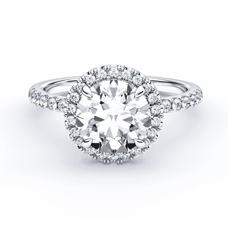 Halo Accented Pave Ring