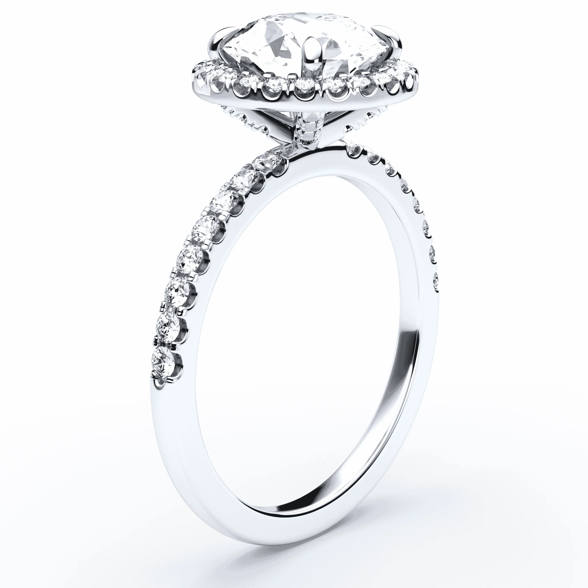 Halo Accented Pave Ring - Image 2