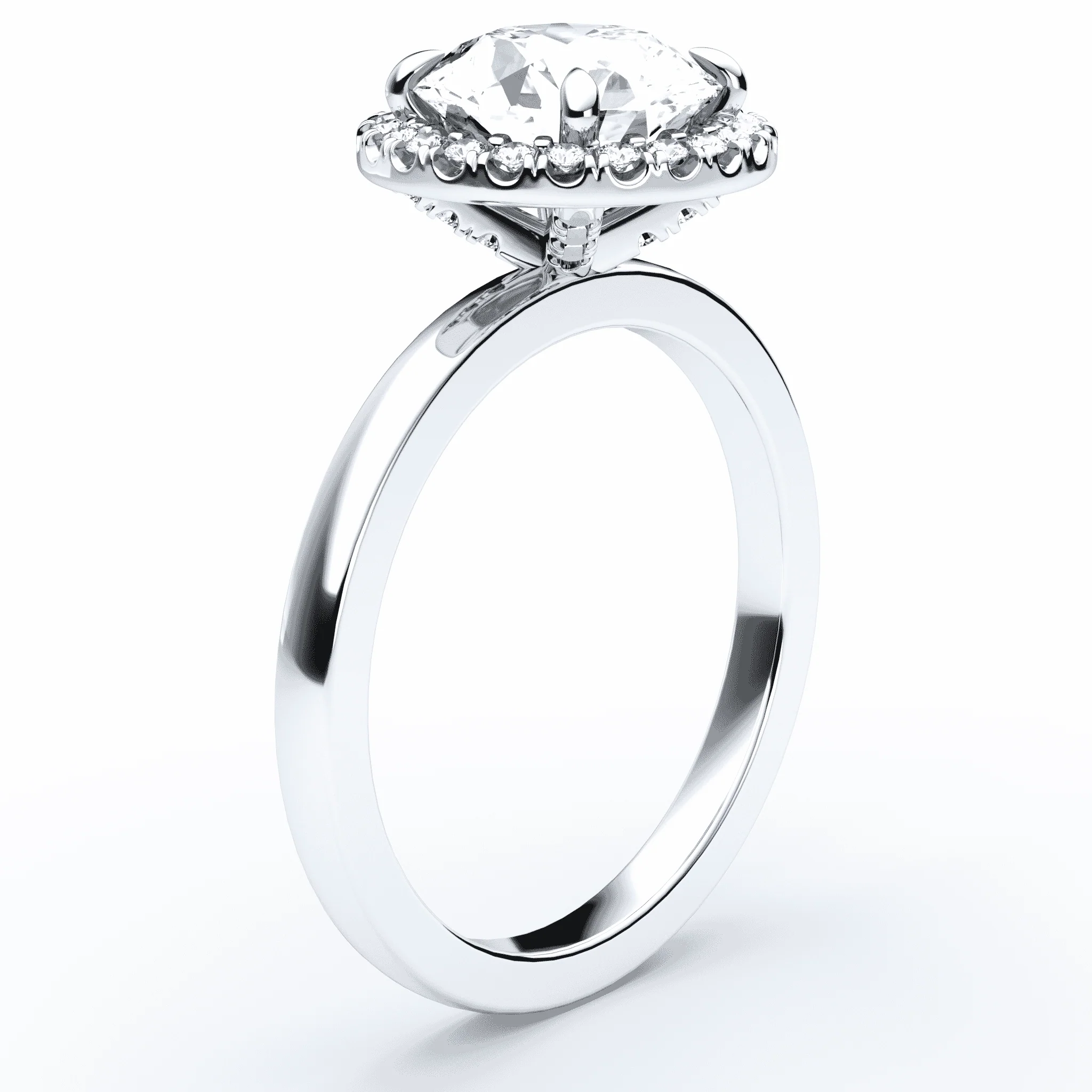 Halo Accented Engagement Ring - Image 2
