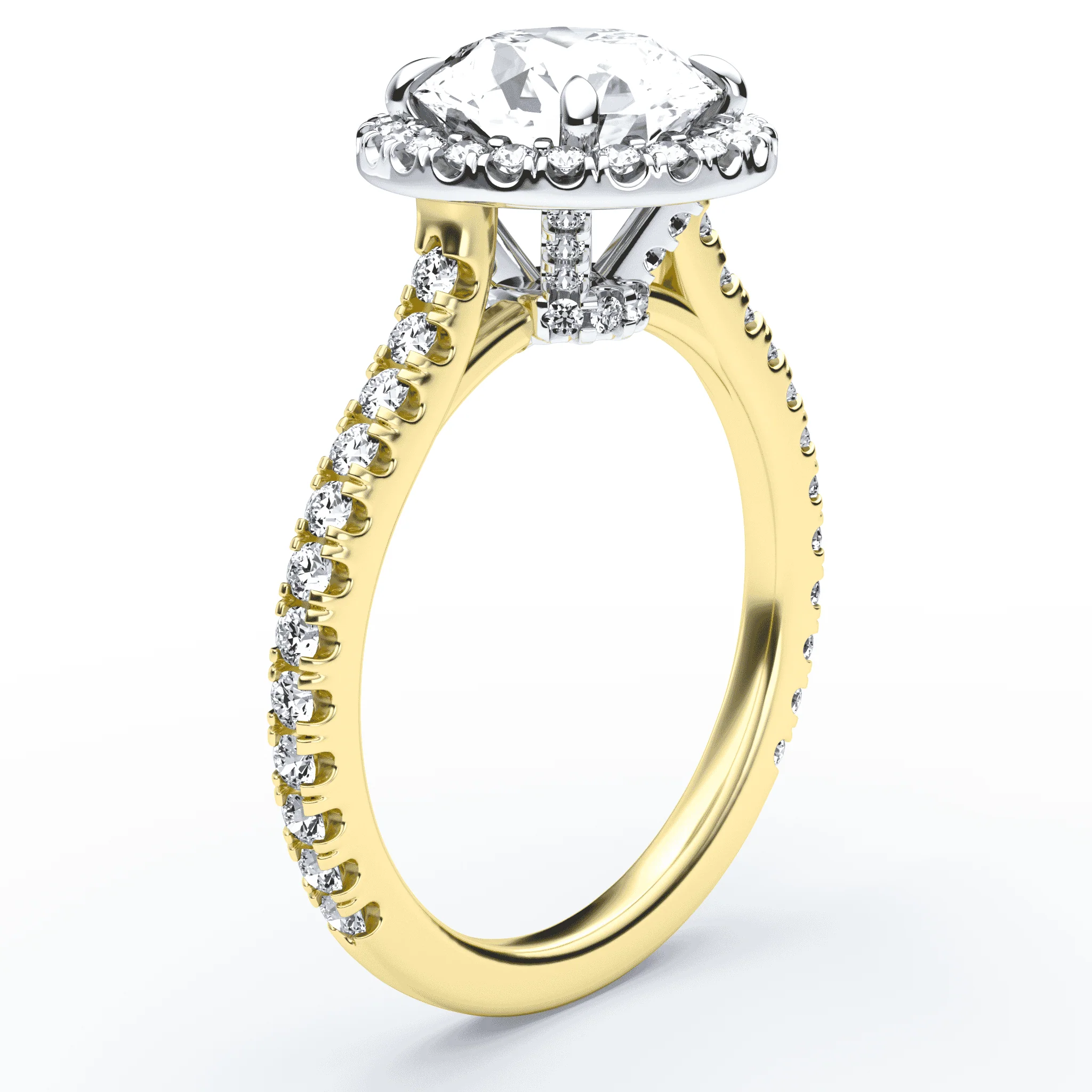 Halo Luxe Pave Engagement Ring - Image 2