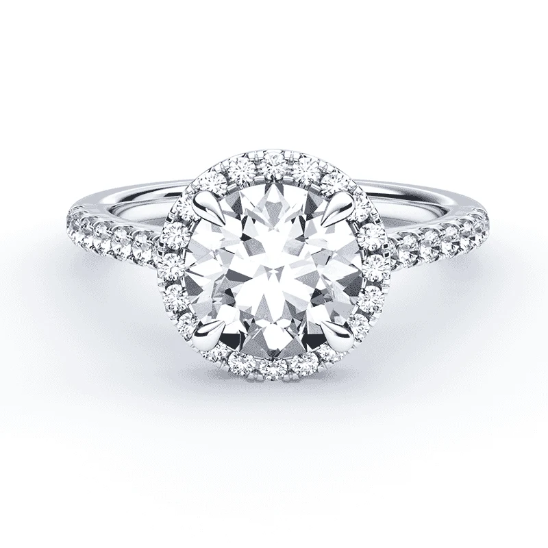 Halo Pave Engagement Ring