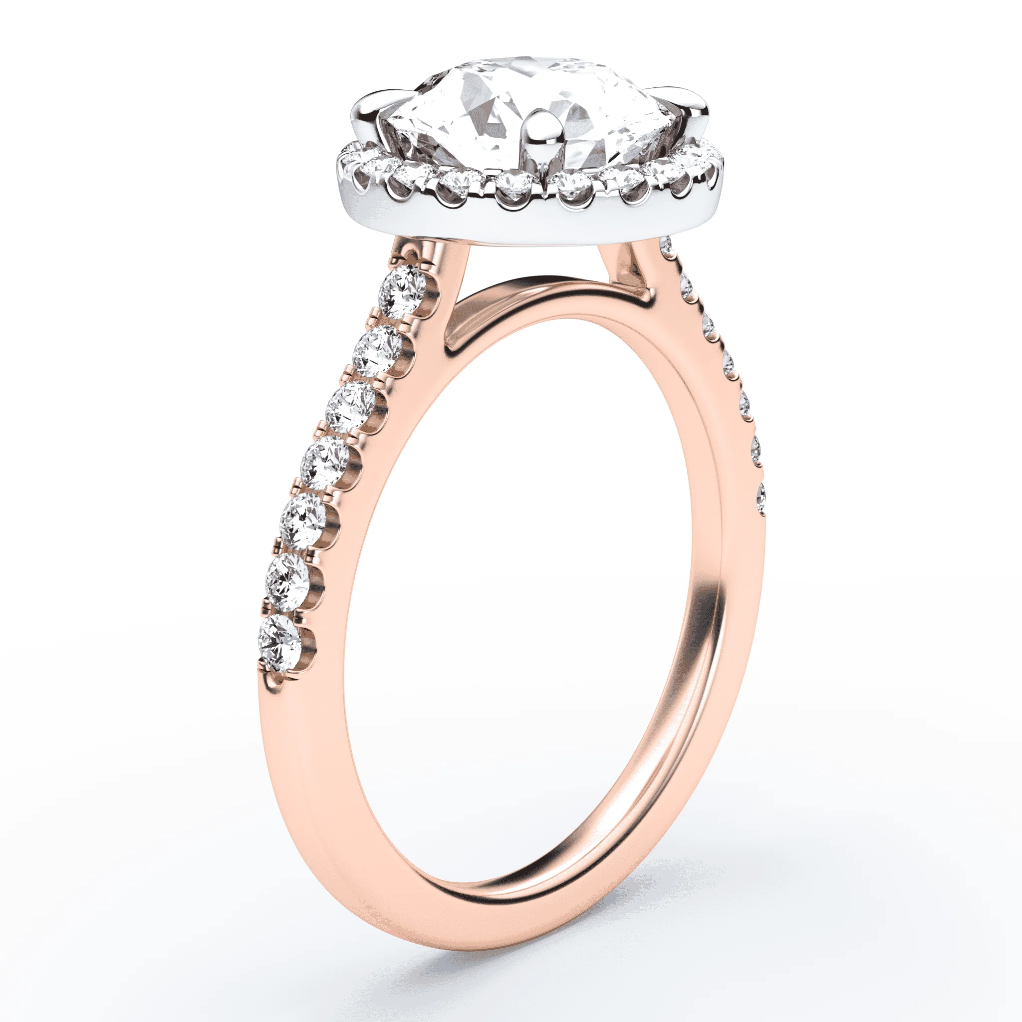 Halo Pave Engagement Ring - Image 2