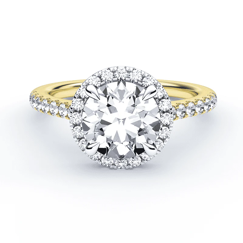 Halo Pave Engagement Ring