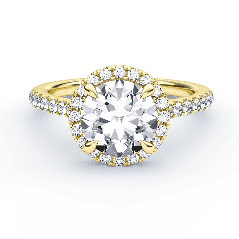 Halo Pave Engagement Ring