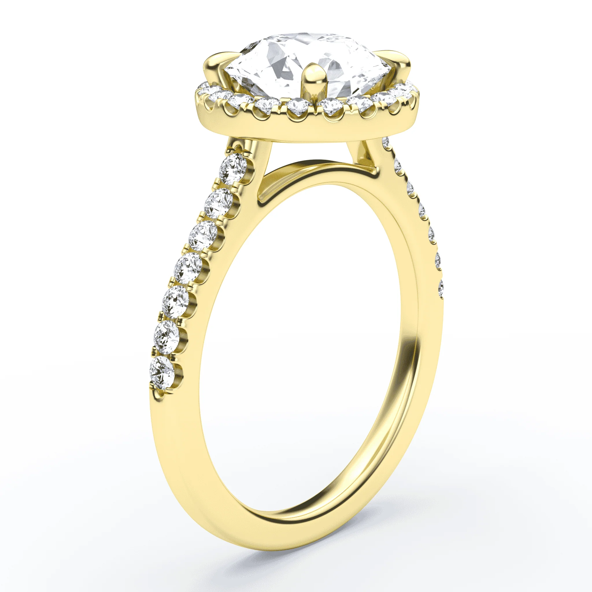 Halo Pave Engagement Ring - Image 2