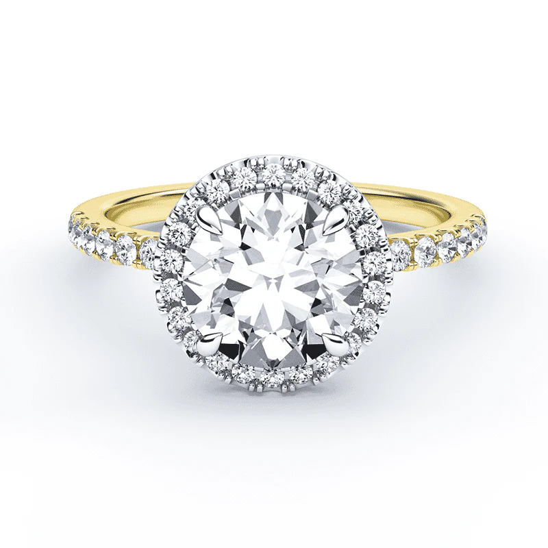 Simple Halo Pave Ring