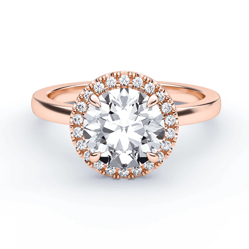 Simple Halo Engagement Ring