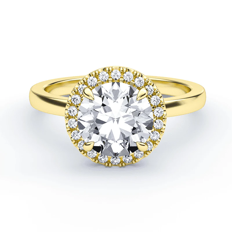 Simple Halo Engagement Ring