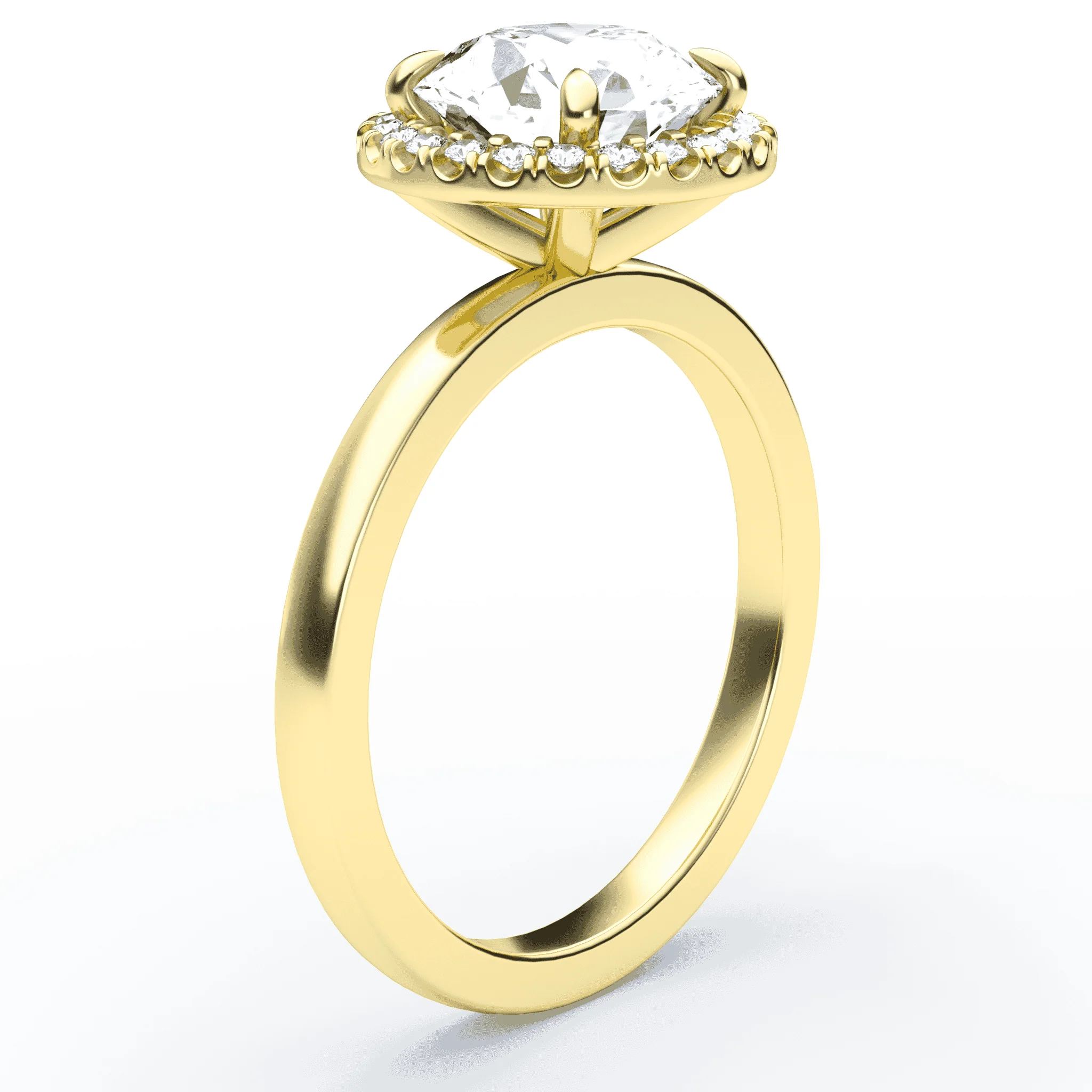 Simple Halo Engagement Ring - Image 2
