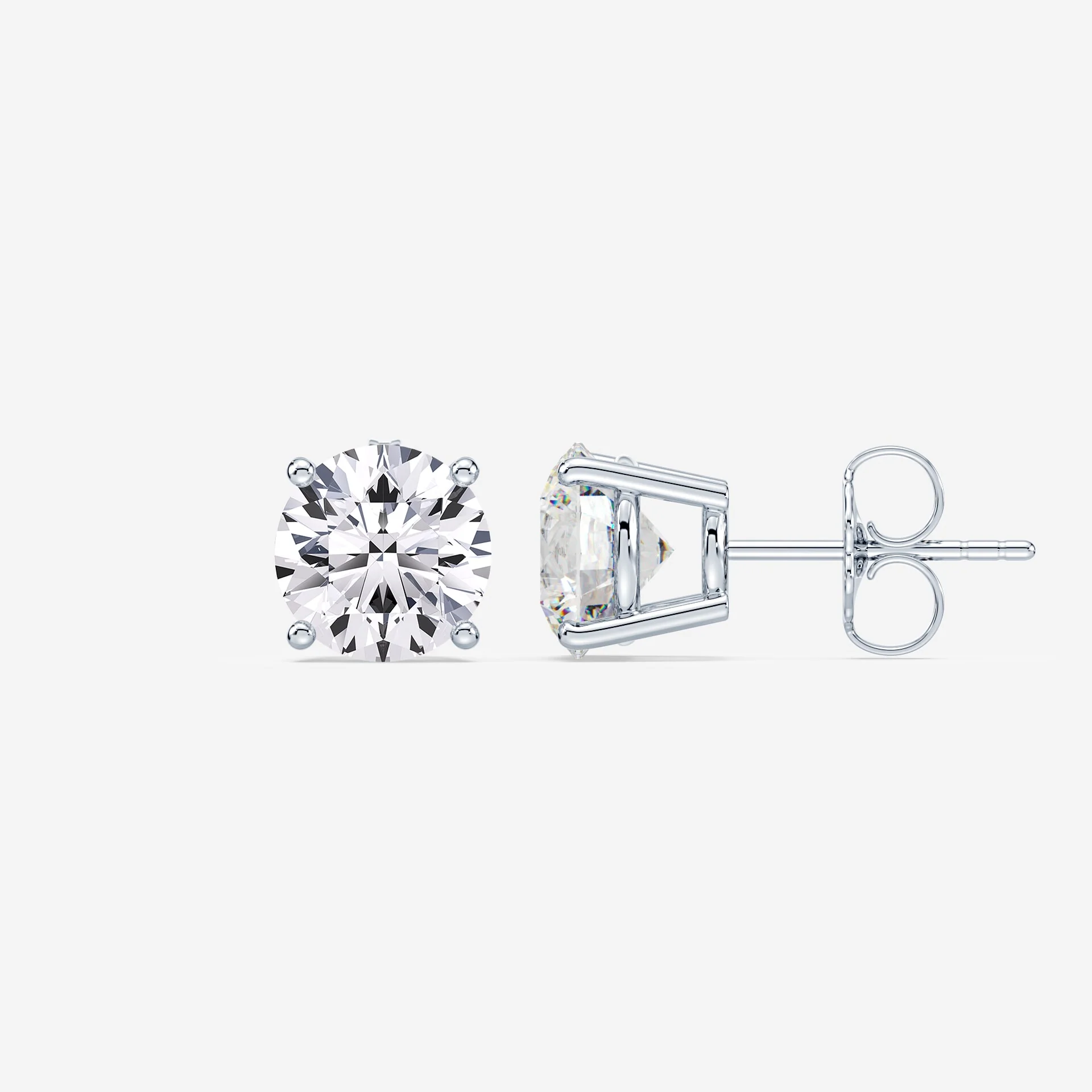 Lab Diamond Studs 2ctw - Image 2