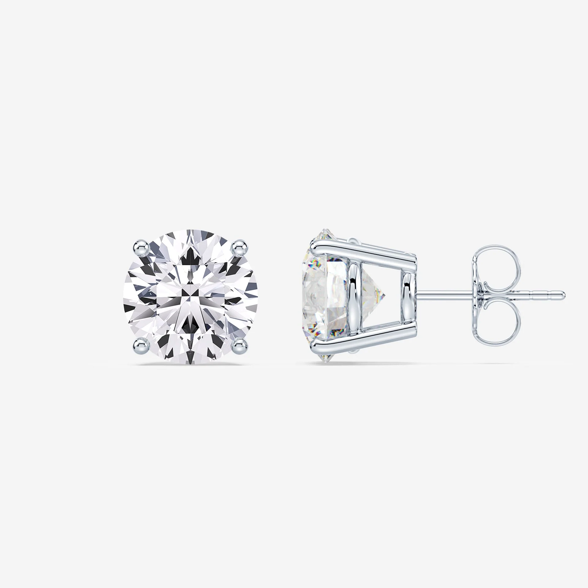 Lab Diamond Studs 4ctw - Image 2