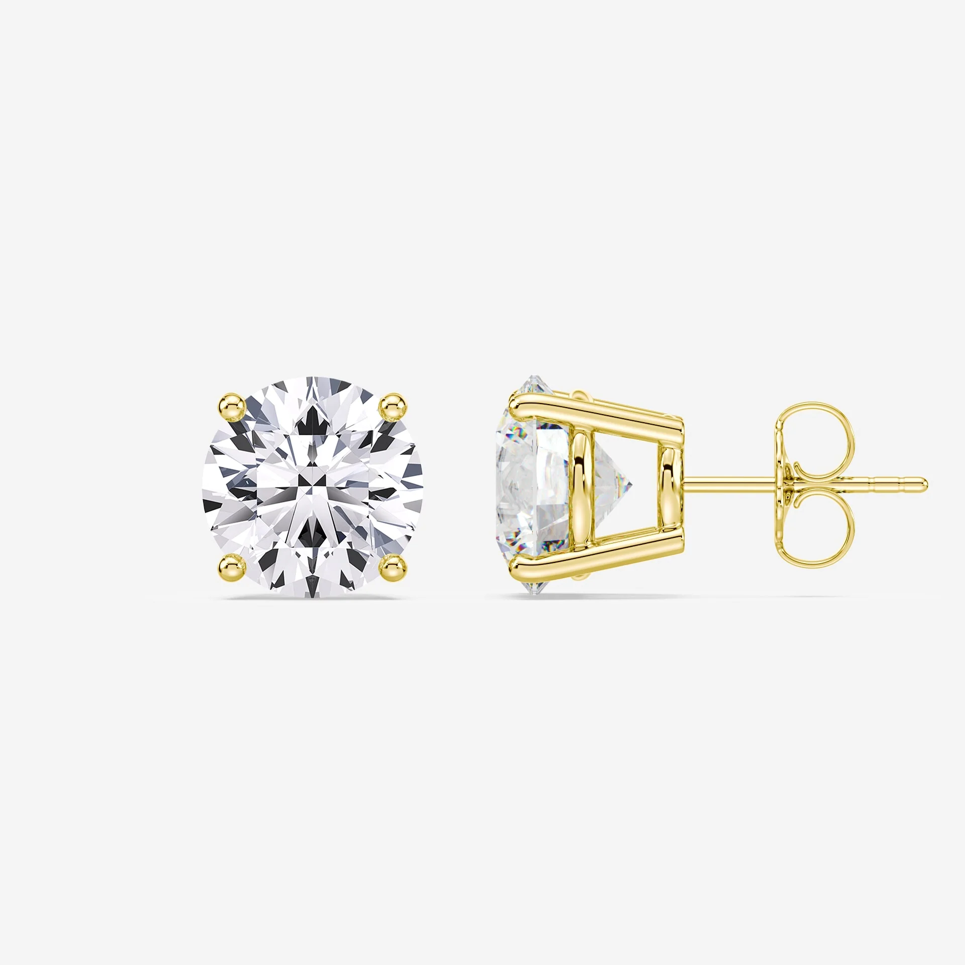 Lab Diamond Studs 4ctw - Image 2