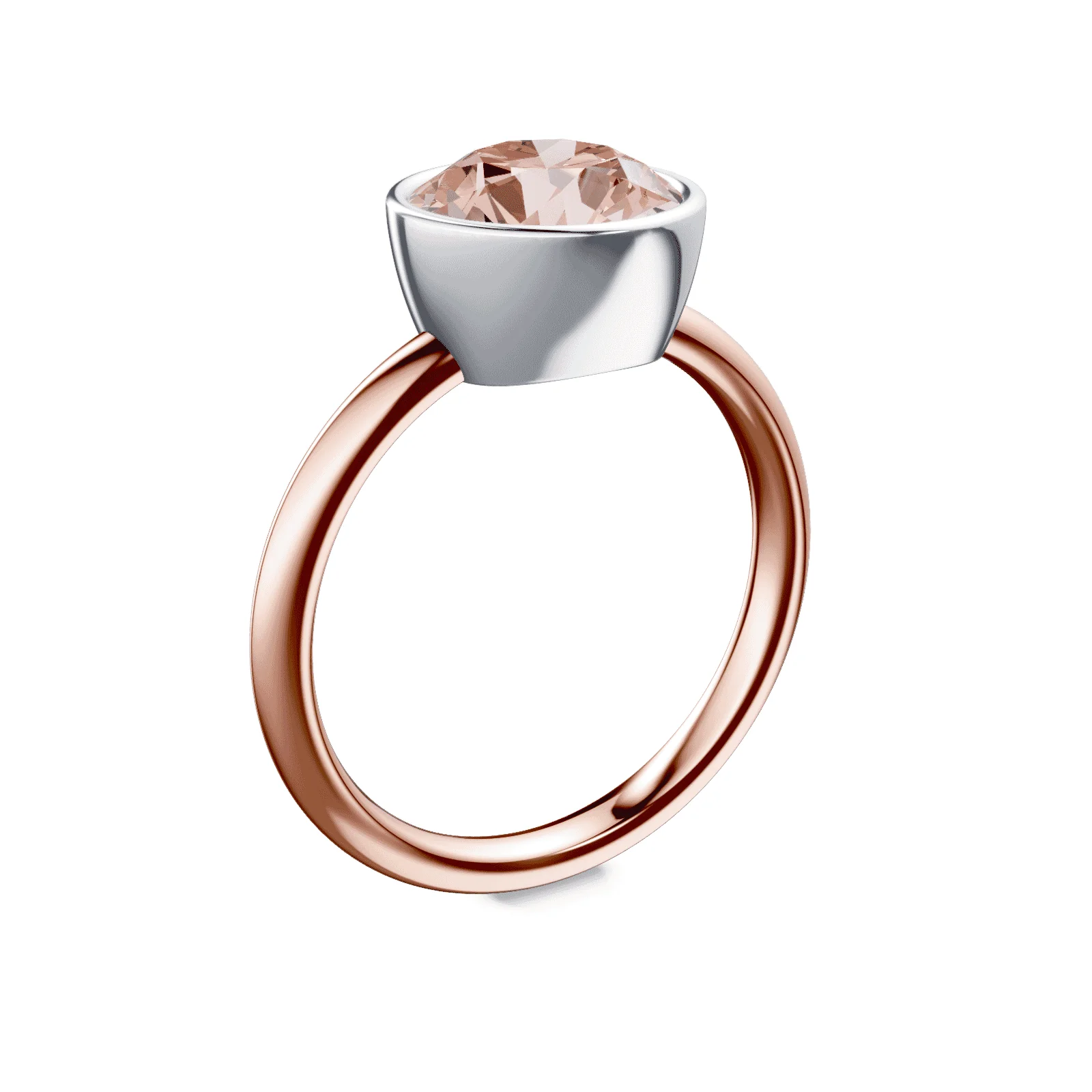 Bezel Pink Diamond Ring - Image 2