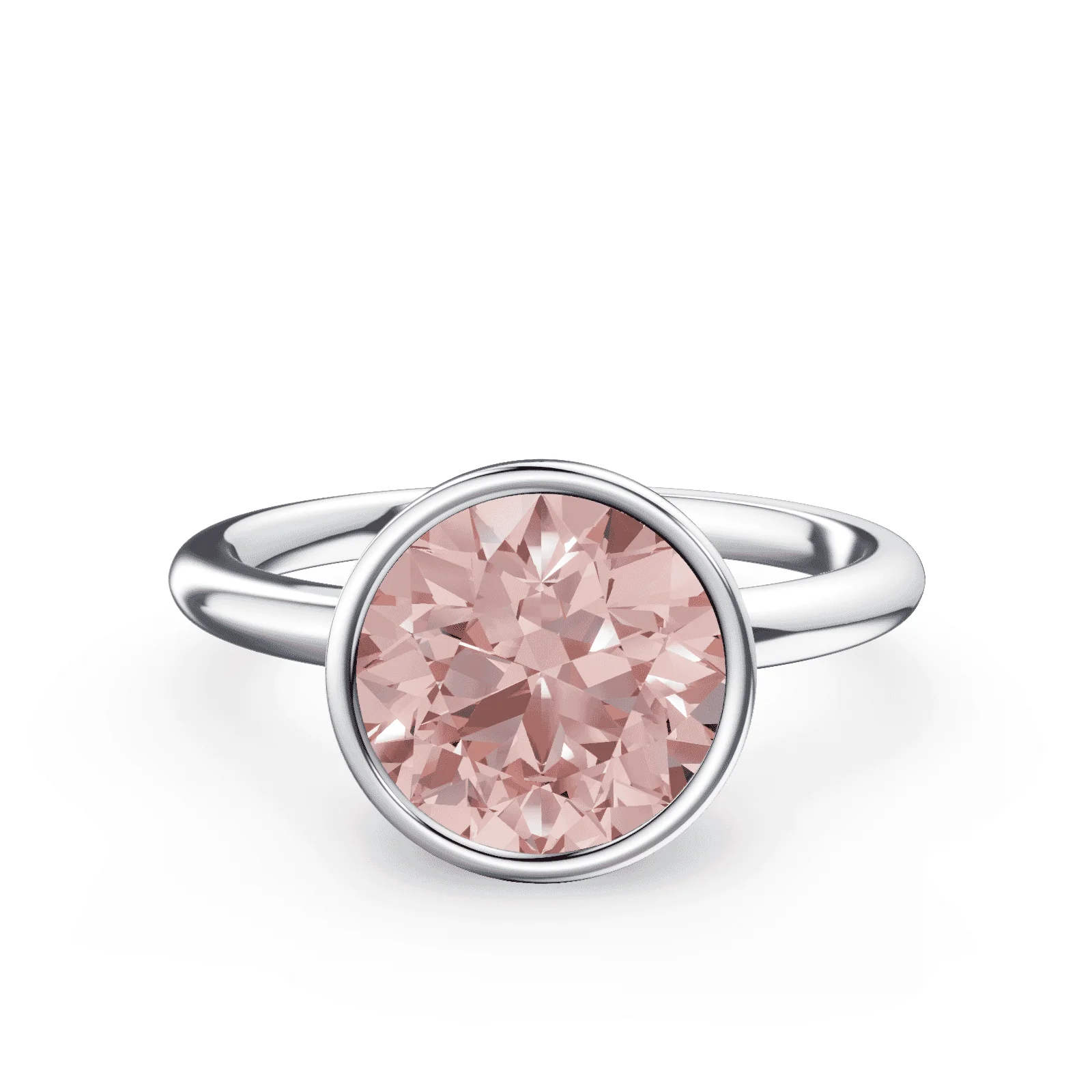 Bezel Pink Diamond Ring