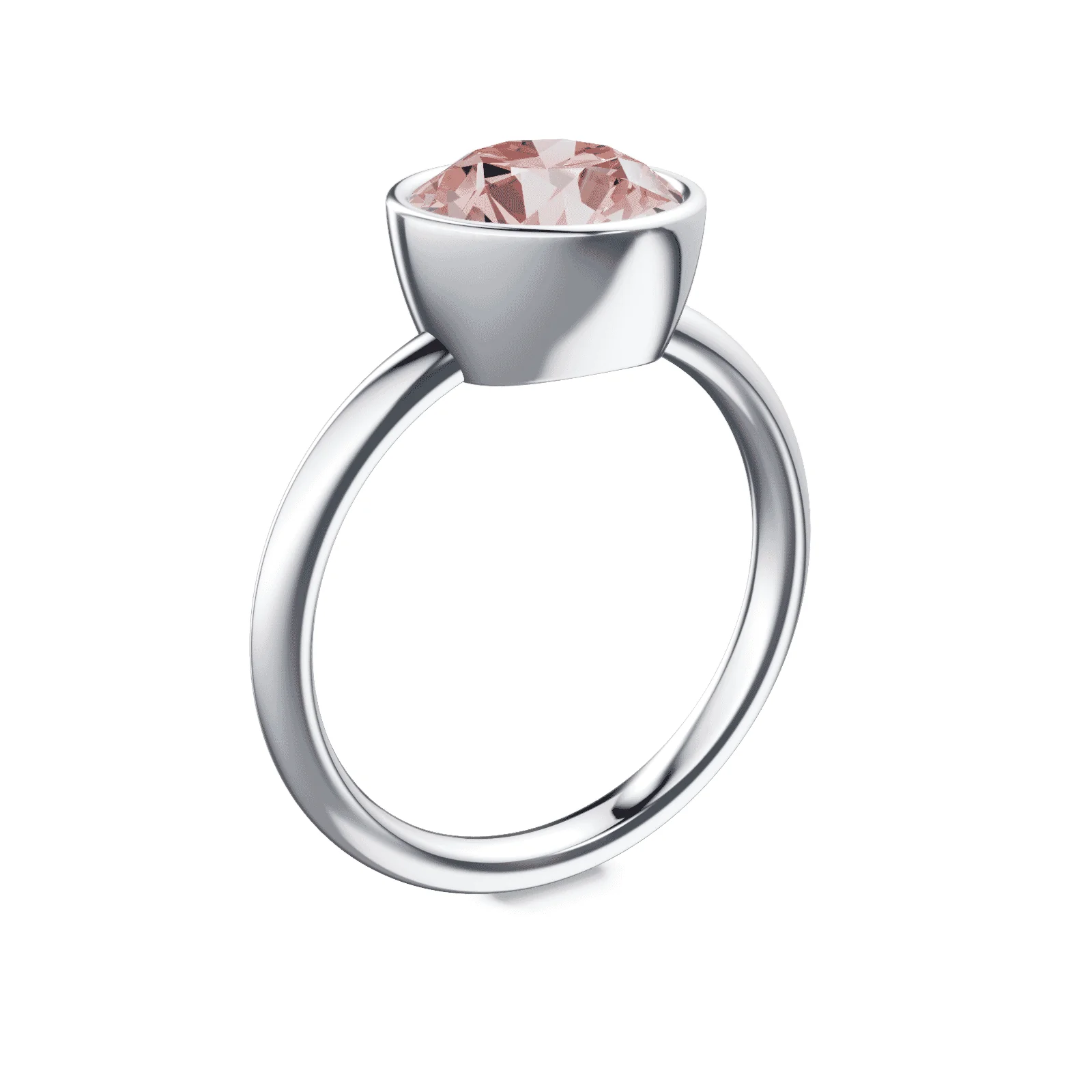 Bezel Pink Diamond Ring - Image 2
