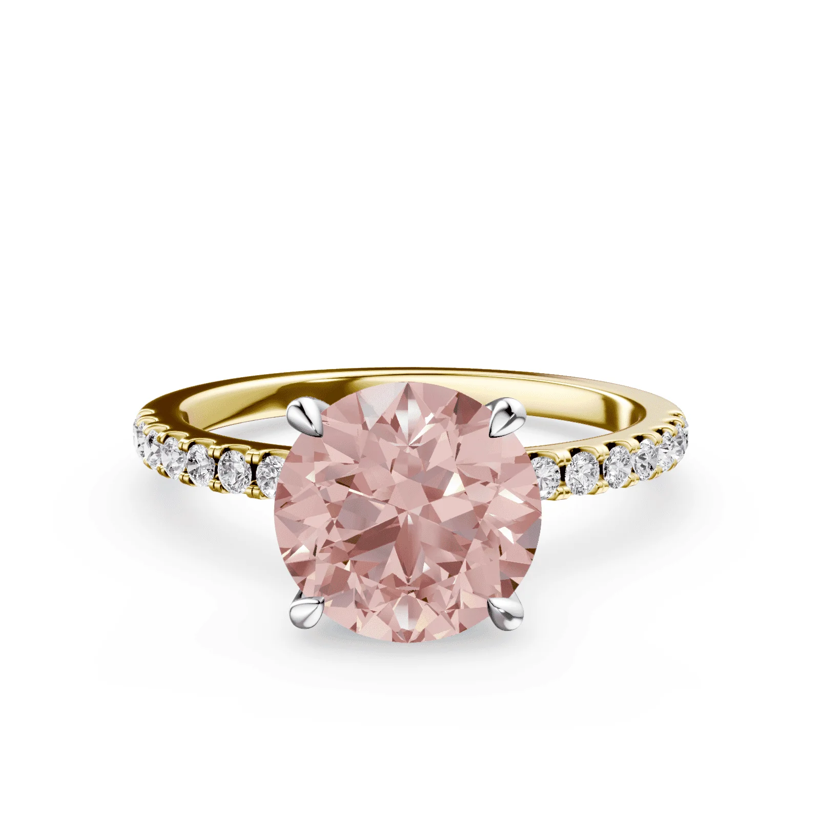 Pink Diamond Pave Ring