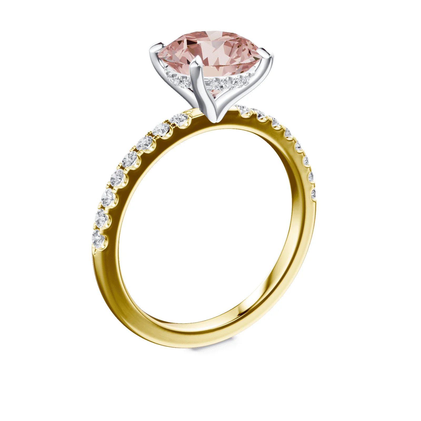 Pink Diamond Pave Ring - Image 2