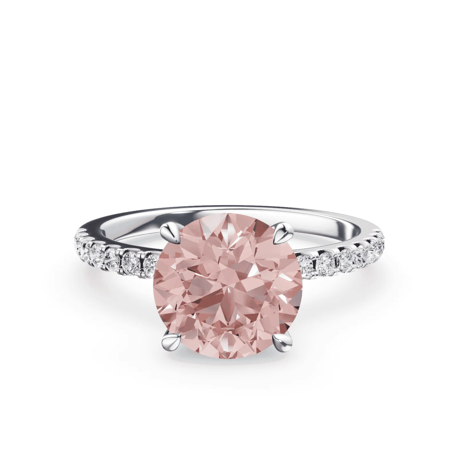 Pink Diamond Pave Ring