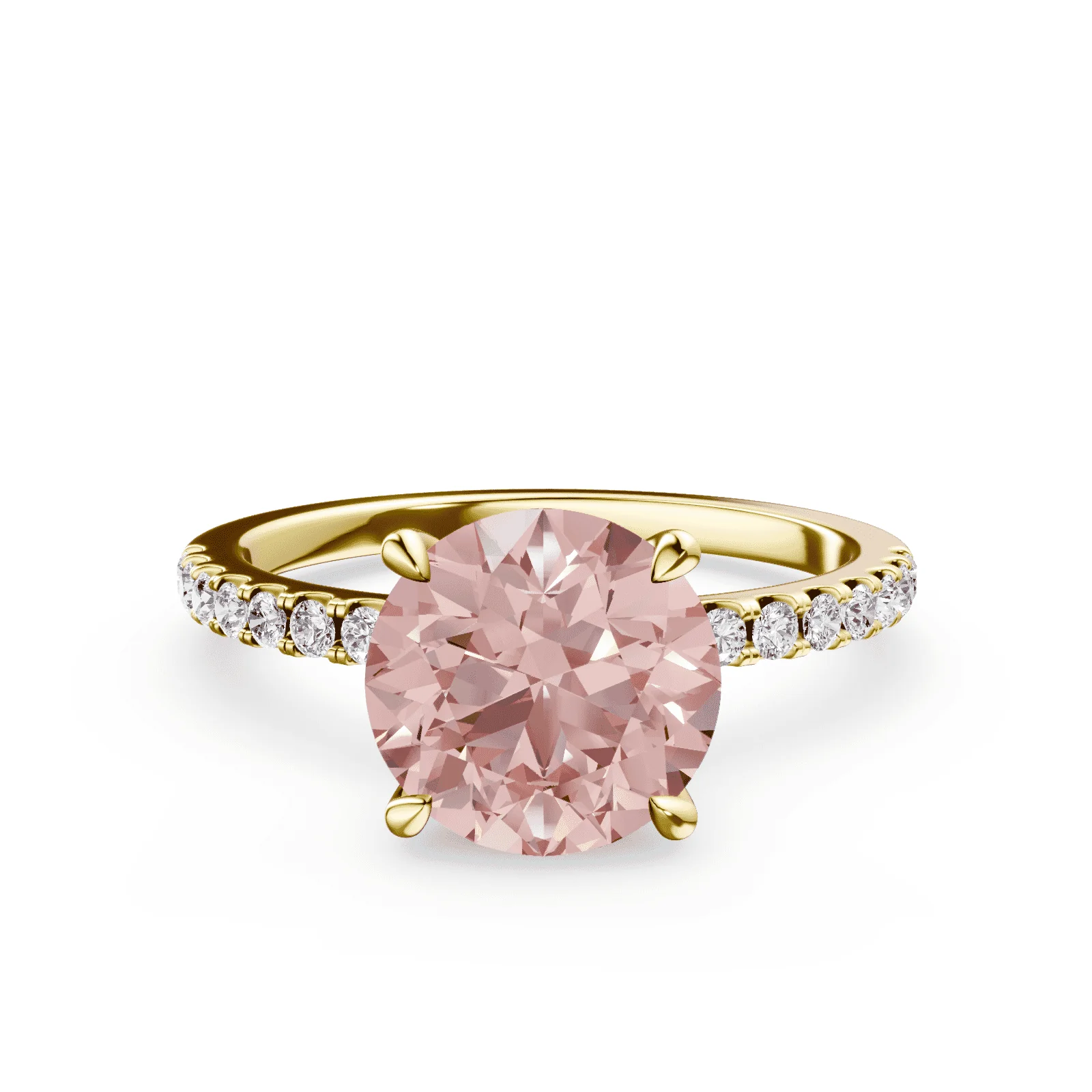 Pink Diamond Pave Ring