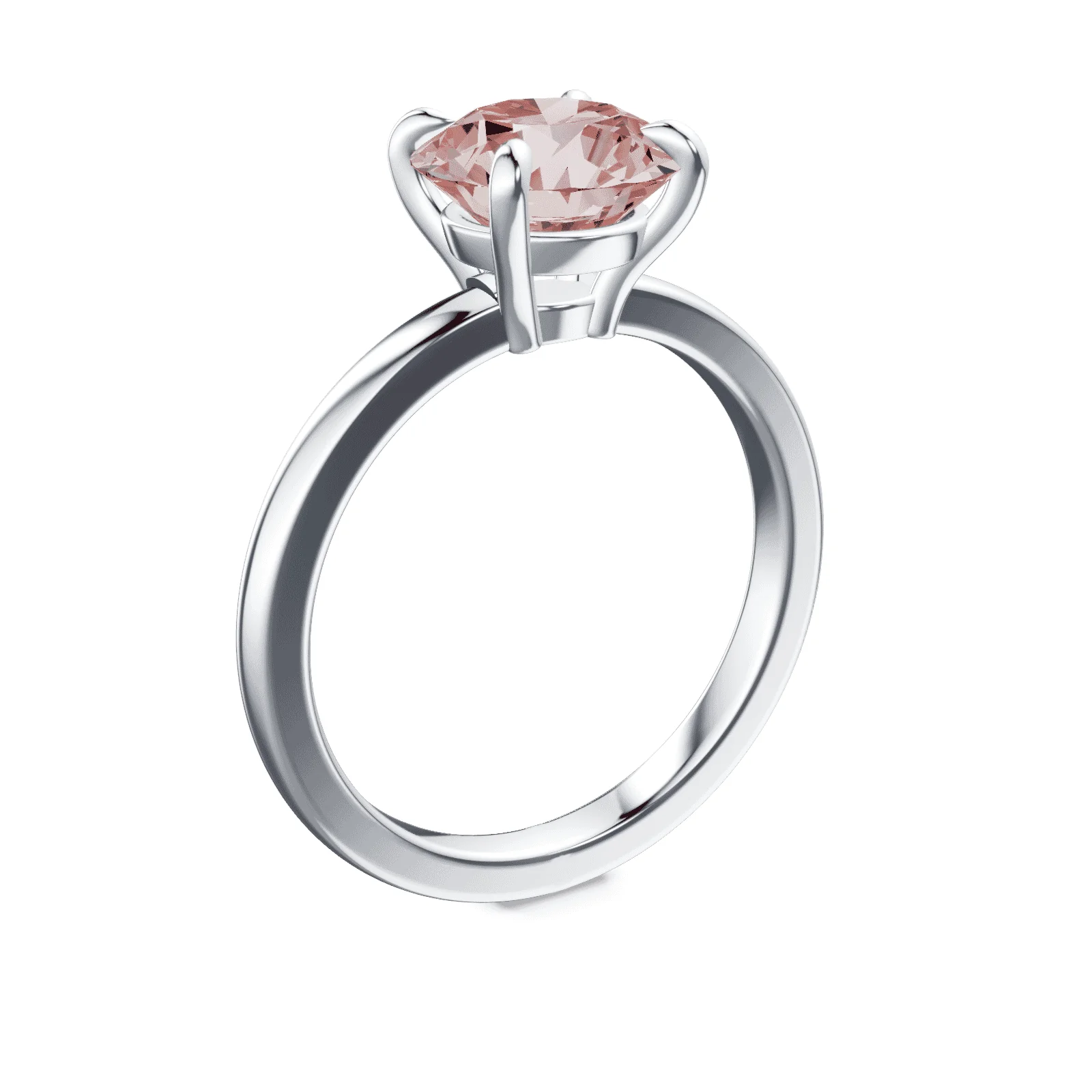 Low Profile Pink Diamond Ring - Image 2