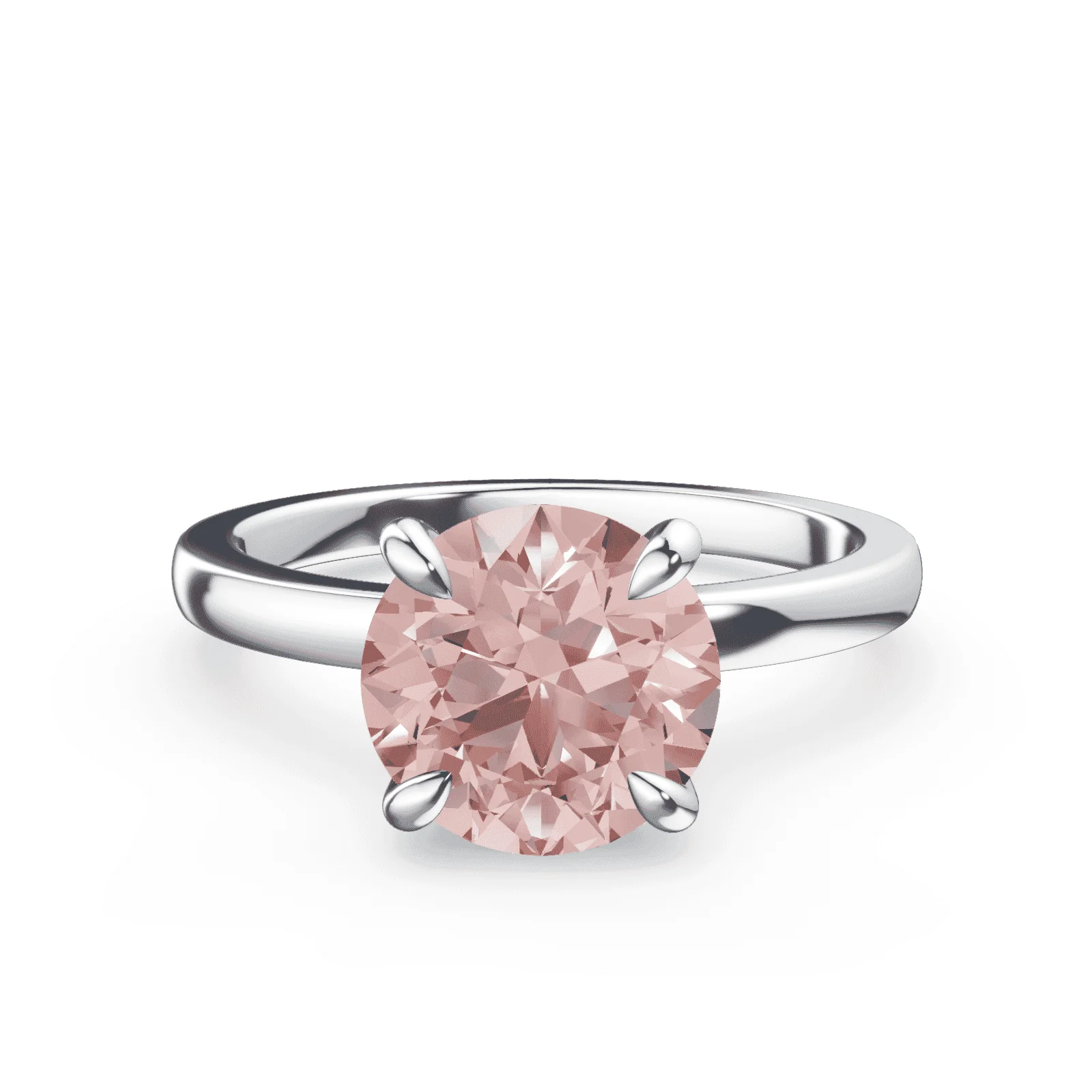 Low Profile Pink Diamond Ring