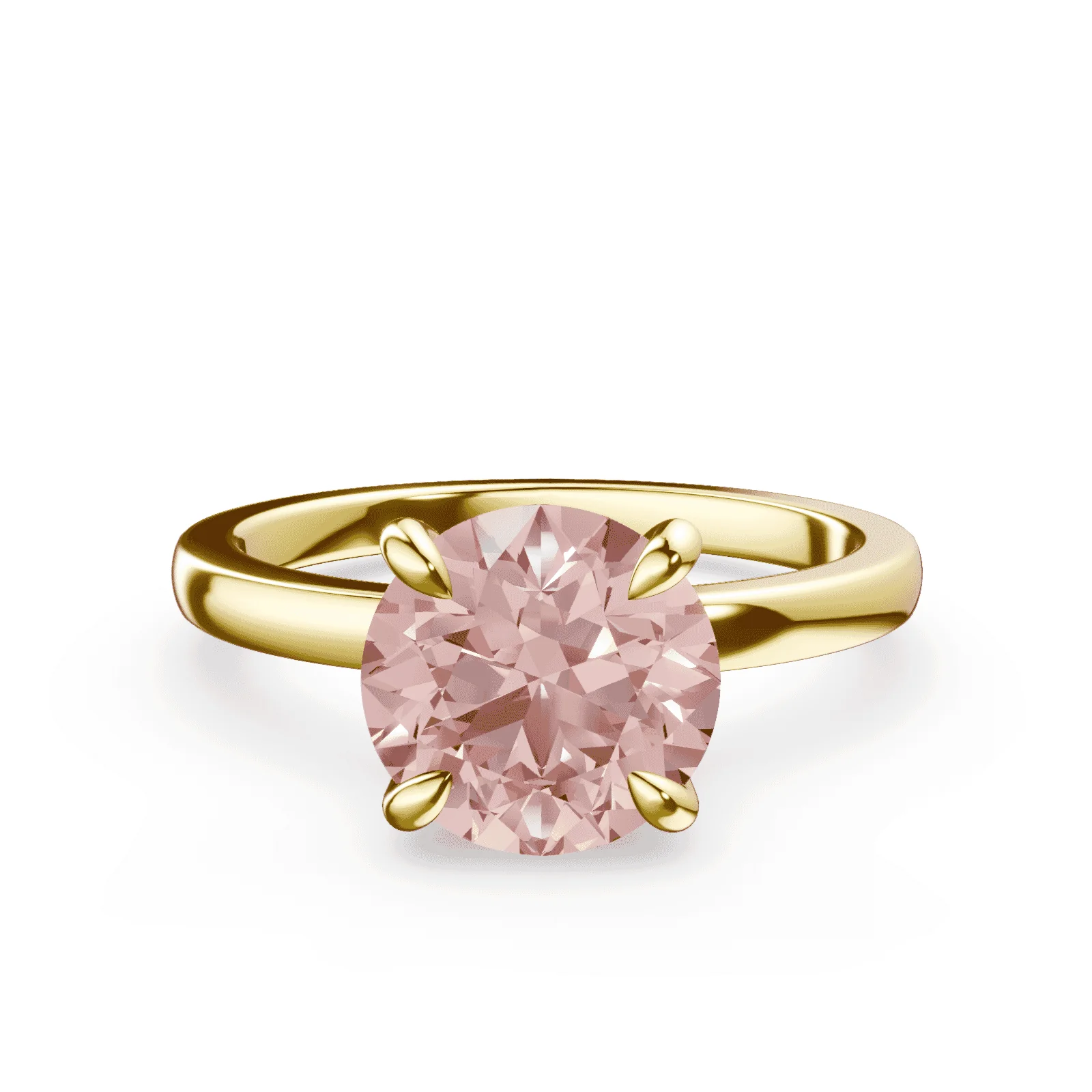 Low Profile Pink Diamond Ring