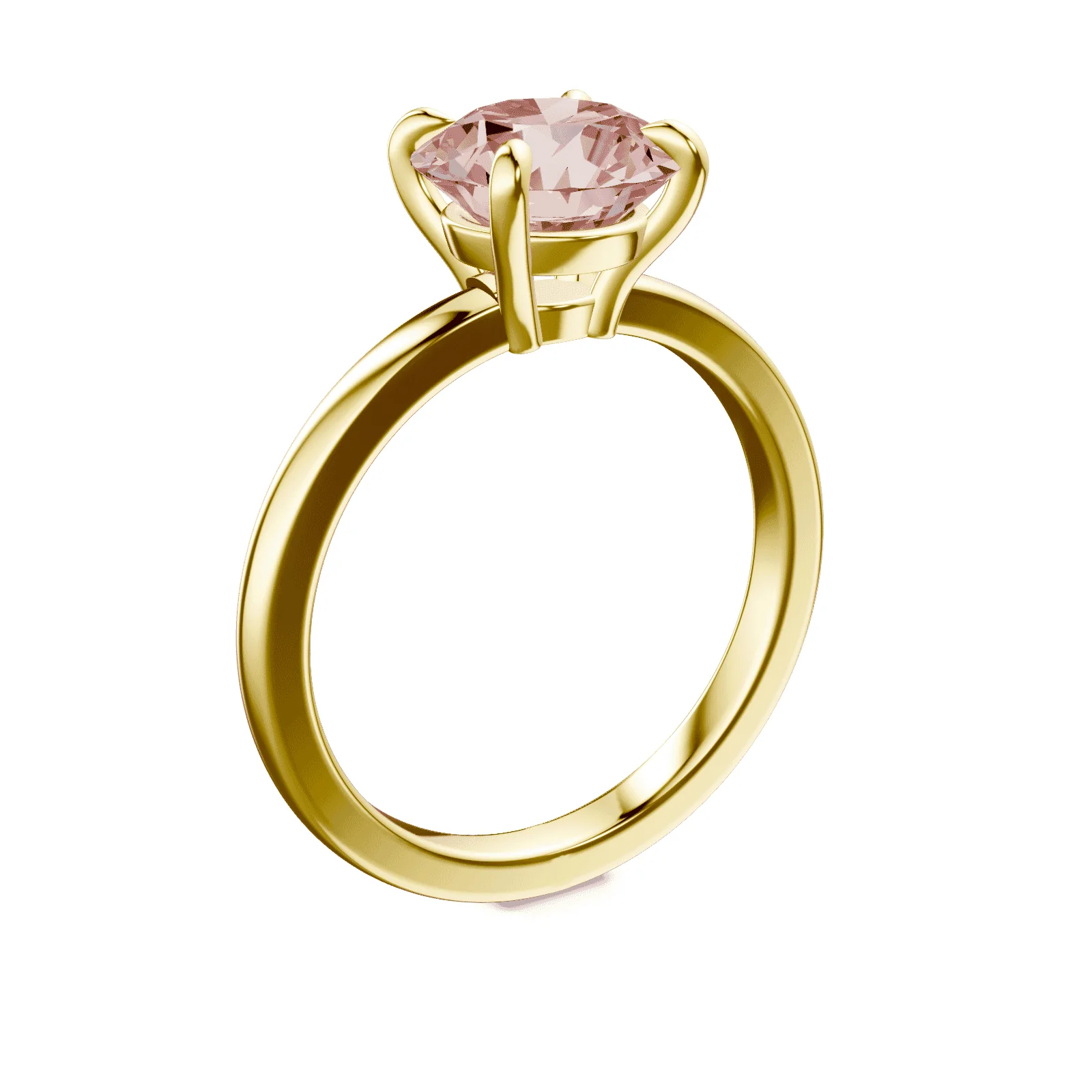 Low Profile Pink Diamond Ring - Image 2