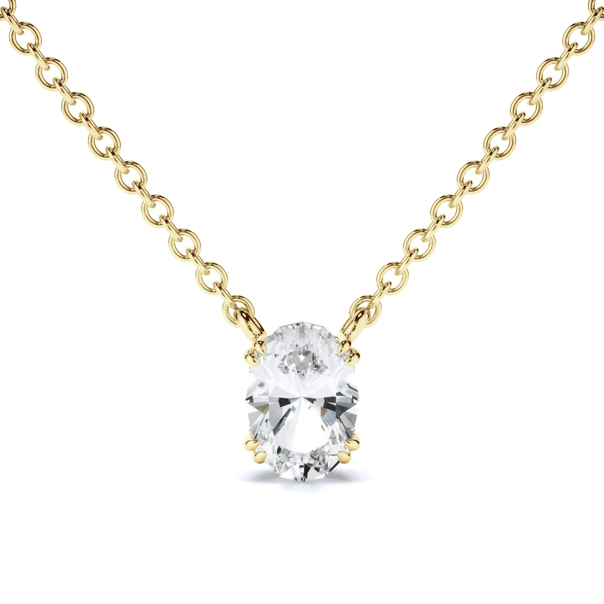 Antique Cut Oval Pendant - Image 3